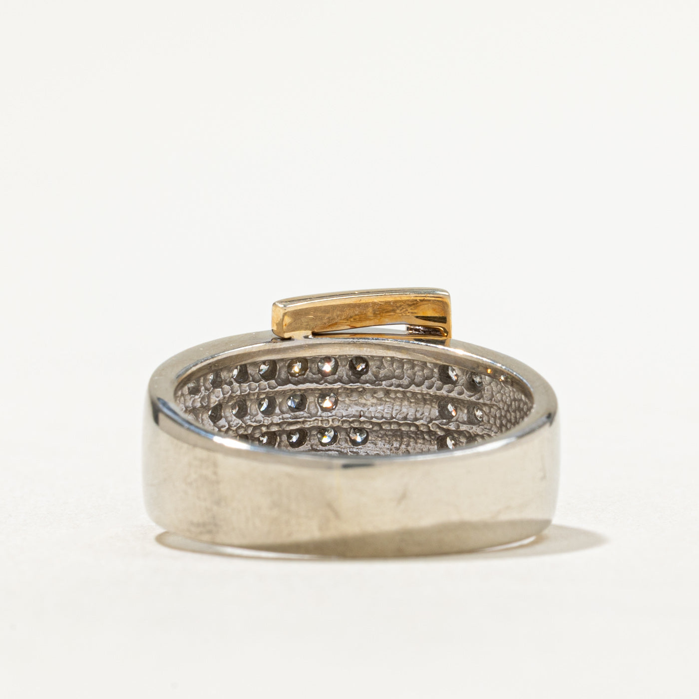 Pavé Set Diamond Buckle Ring | 0.31ctw | SZ 7.75