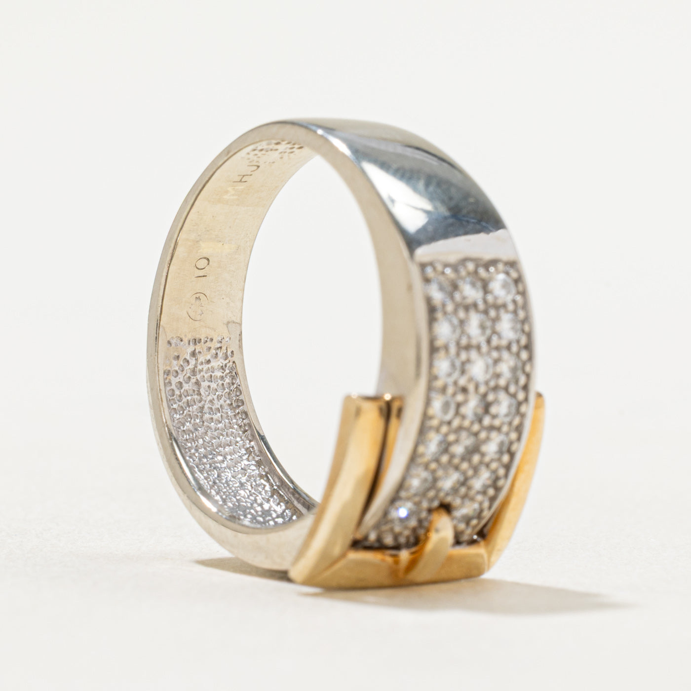 Pavé Set Diamond Buckle Ring | 0.31ctw | SZ 7.75