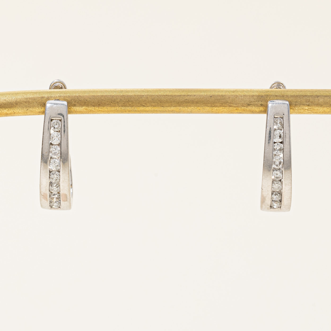 Diamond Oval Huggie Earrings | 0.50ctw |