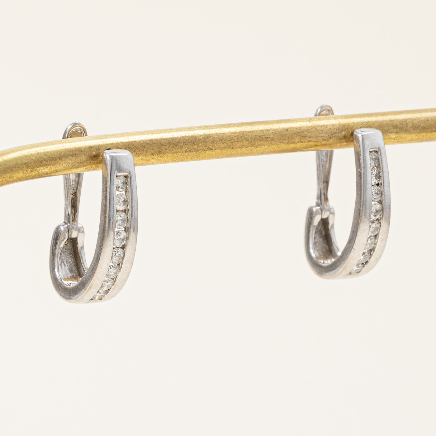 Diamond Oval Huggie Earrings | 0.50ctw |