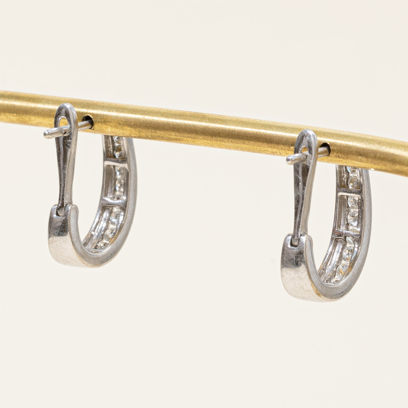Diamond Oval Huggie Earrings | 0.50ctw |