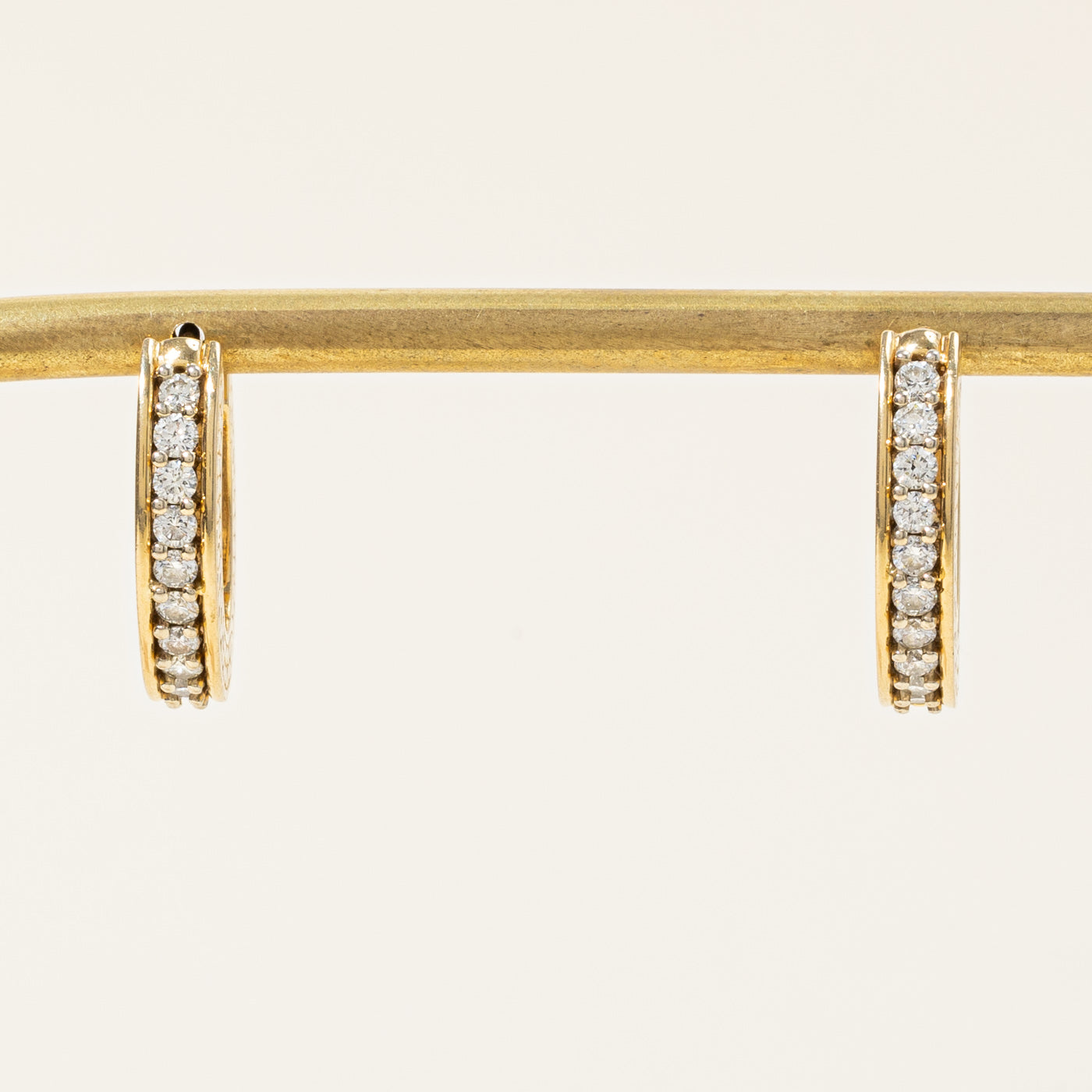 Ornate Diamond Huggie Earrings | 0.66ctw |
