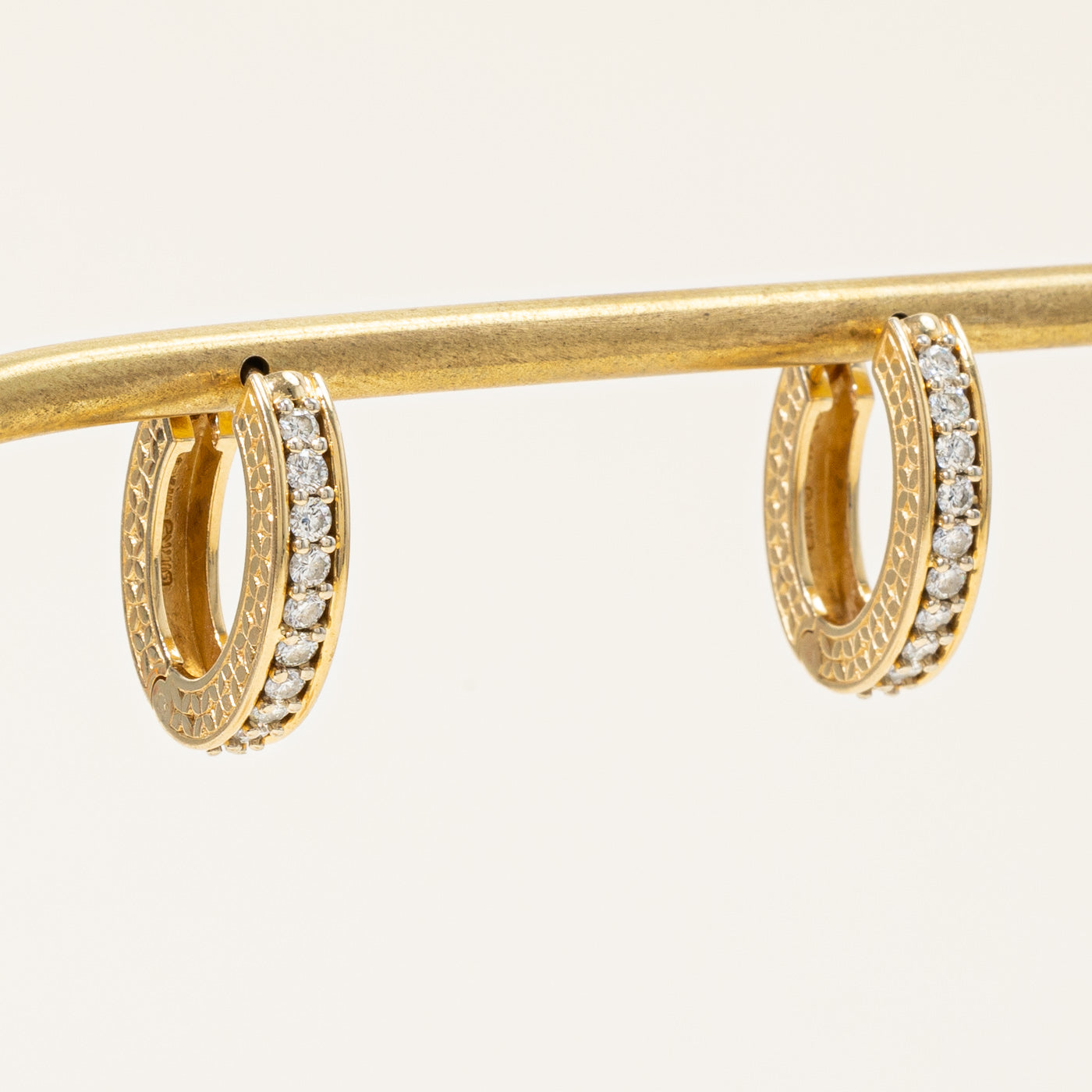 Ornate Diamond Huggie Earrings | 0.66ctw |