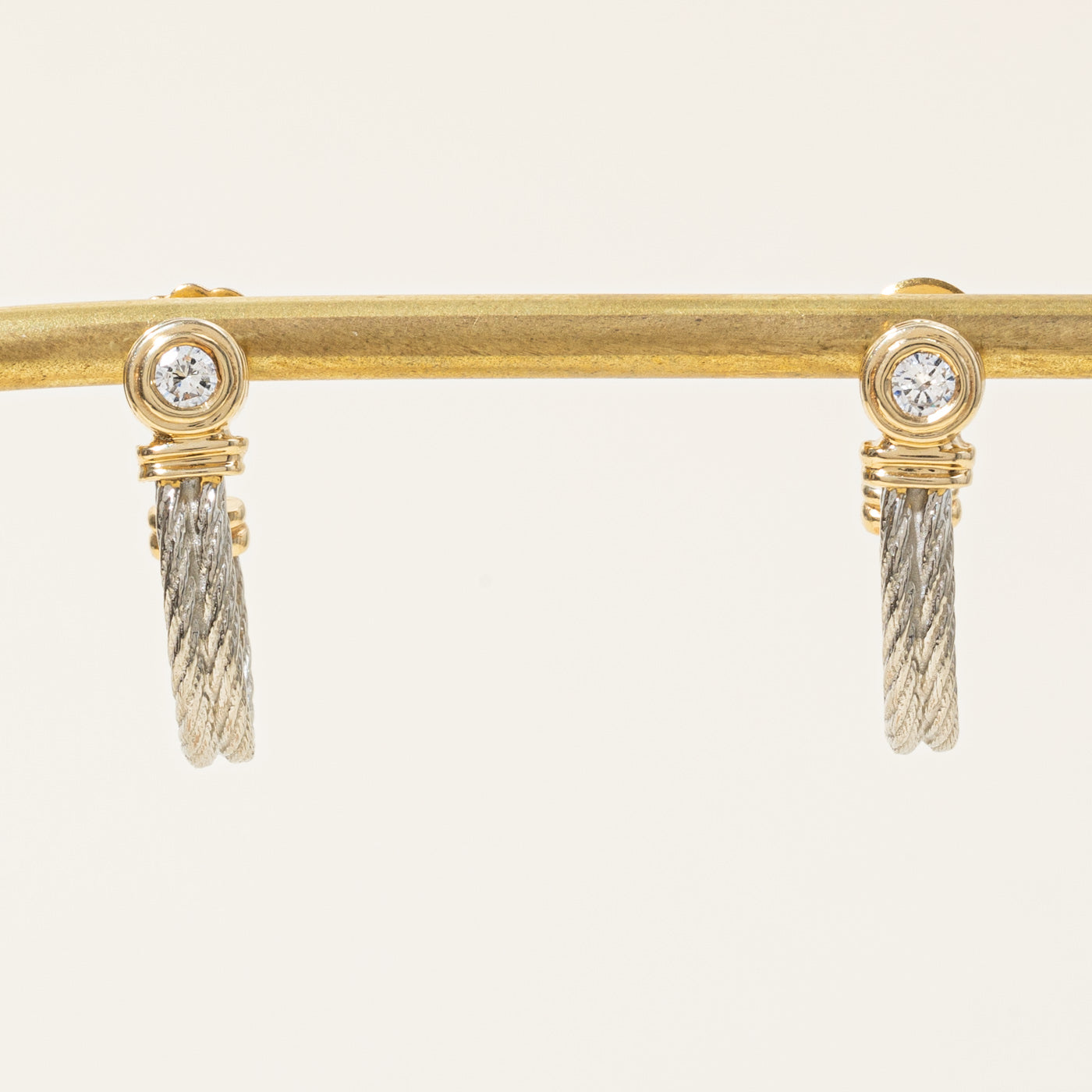 Bezel Set Diamond Earrings | 0.19ctw |
