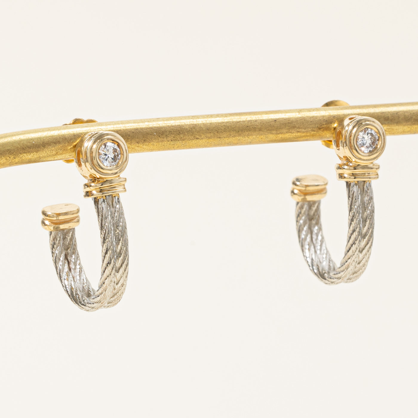 Bezel Set Diamond Earrings | 0.19ctw |