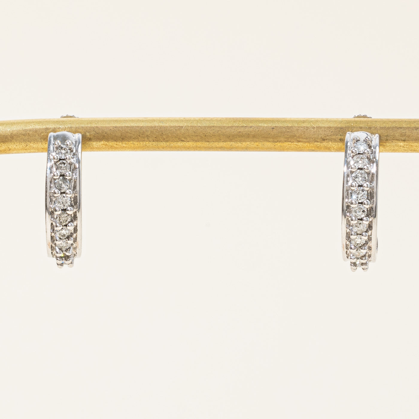 Diamond Half Huggie Earrings | 0.40ctw |