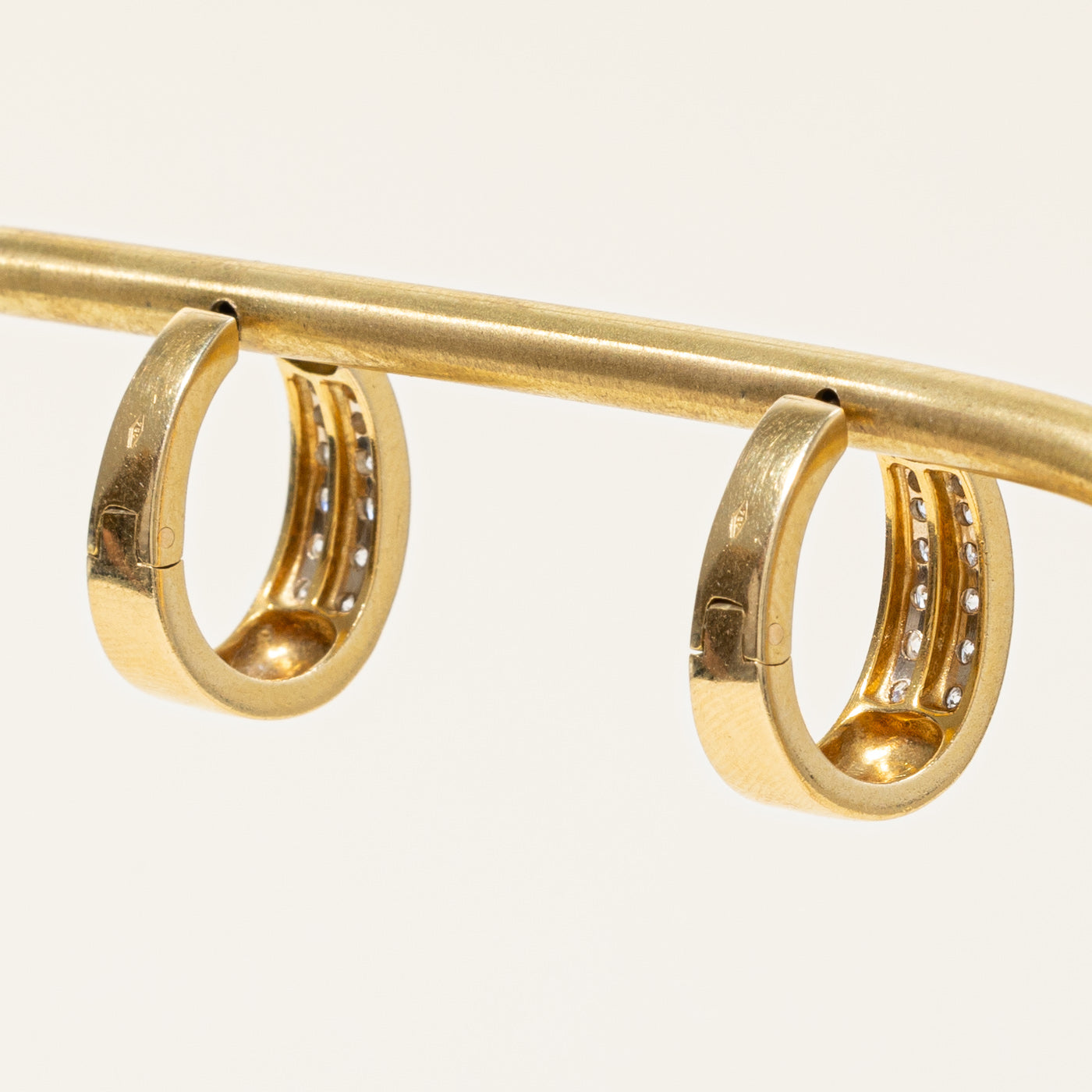 Diamond Oval Huggie Earrings | 0.48ctw |