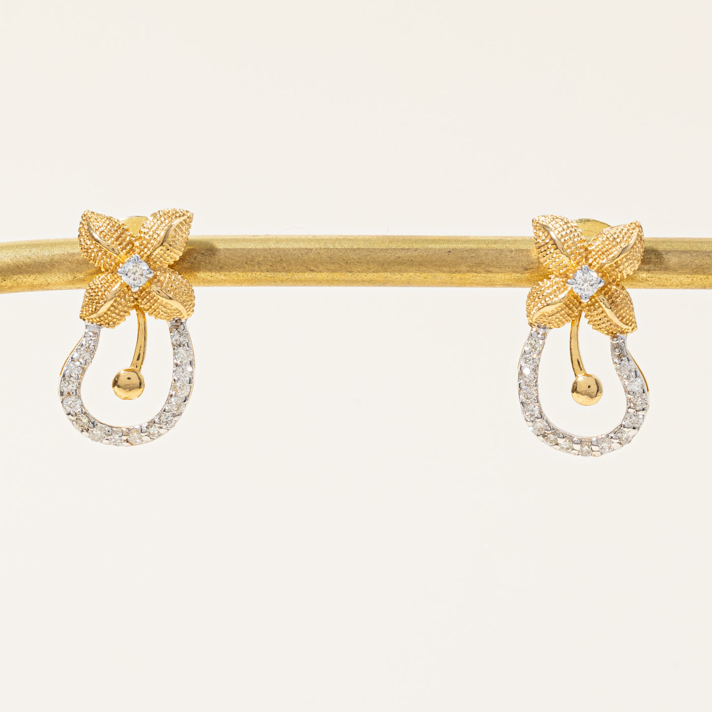 Diamond Flower Earrings | 0.39ctw |