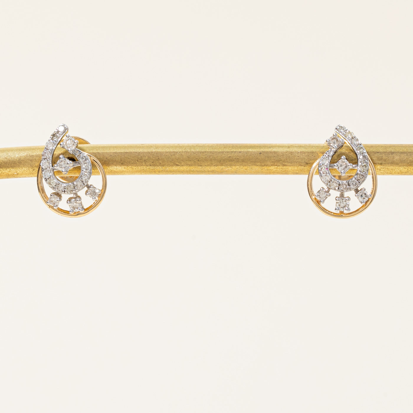Ornate Diamond Earrings | 0.34ctw |