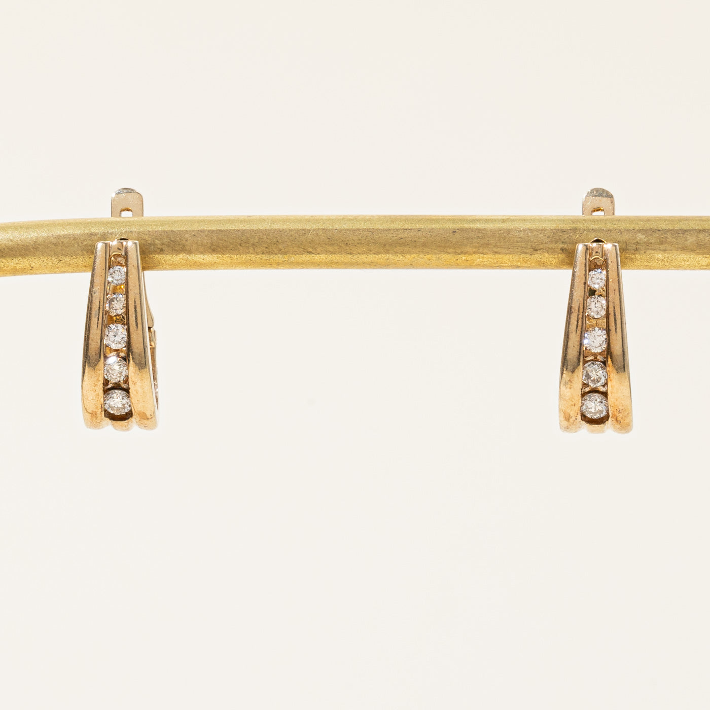 Diamond Oval Huggie Earrings | 0.25ctw |