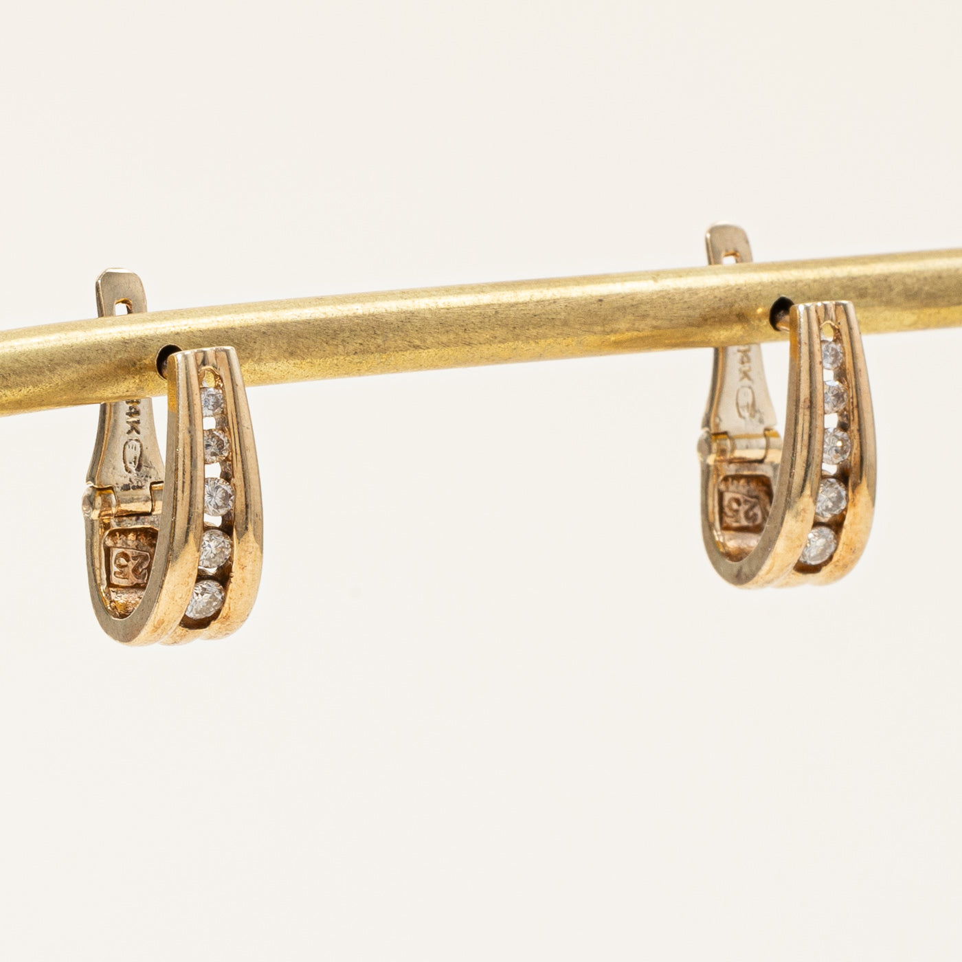 Diamond Oval Huggie Earrings | 0.25ctw |