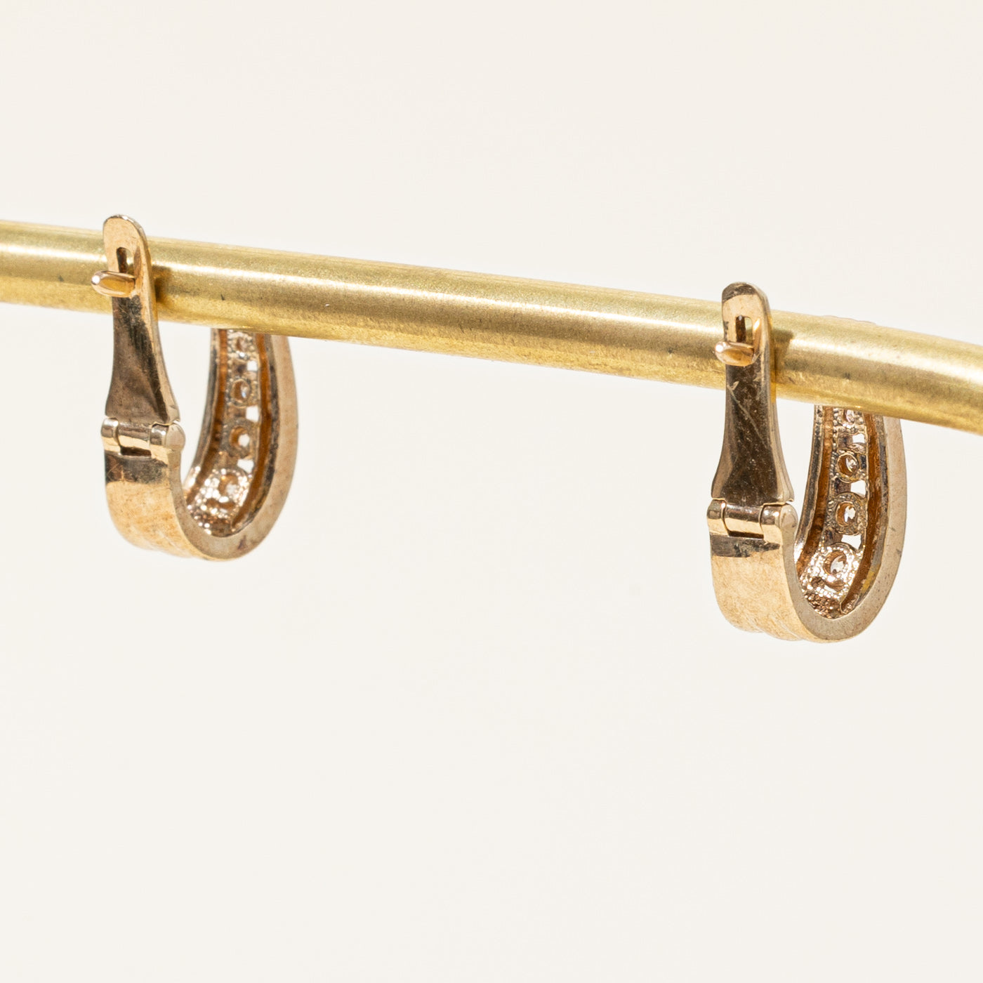 Diamond Oval Huggie Earrings | 0.25ctw |
