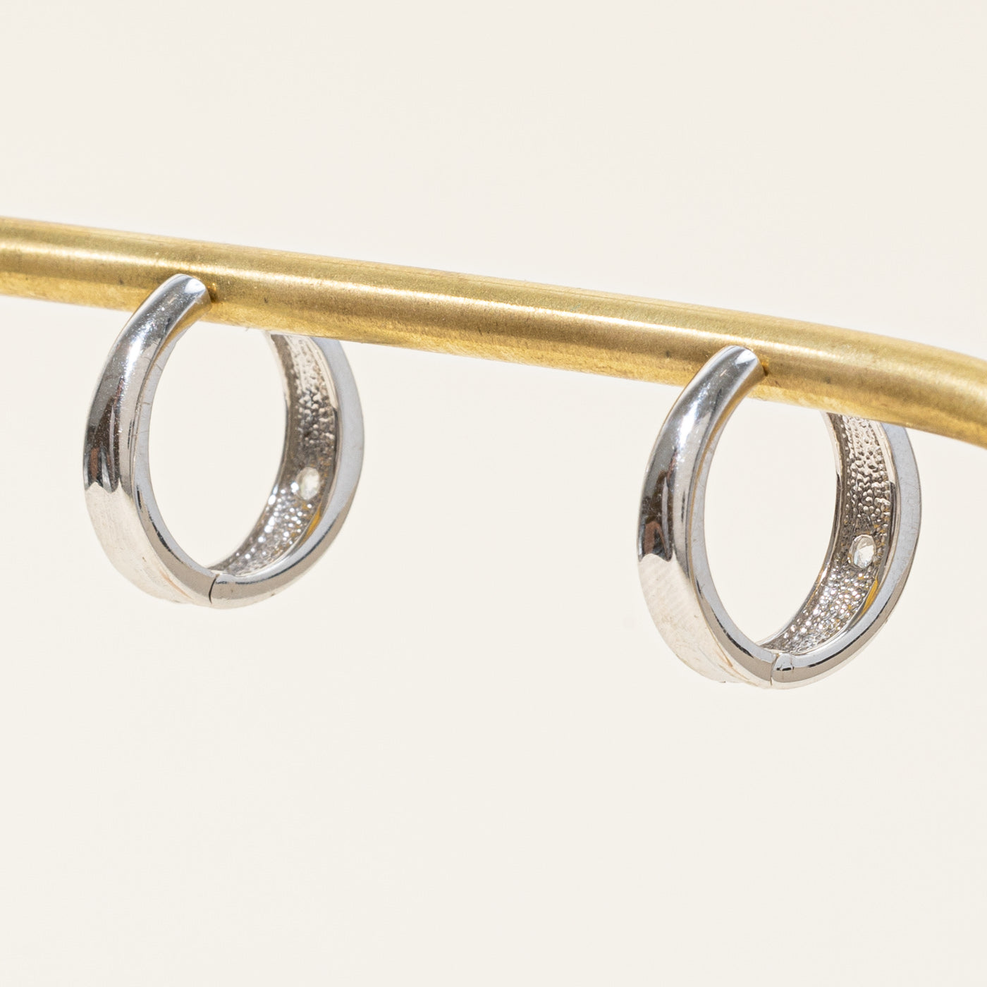 Tension Set Diamond Huggie Earrings | 0.24ctw |