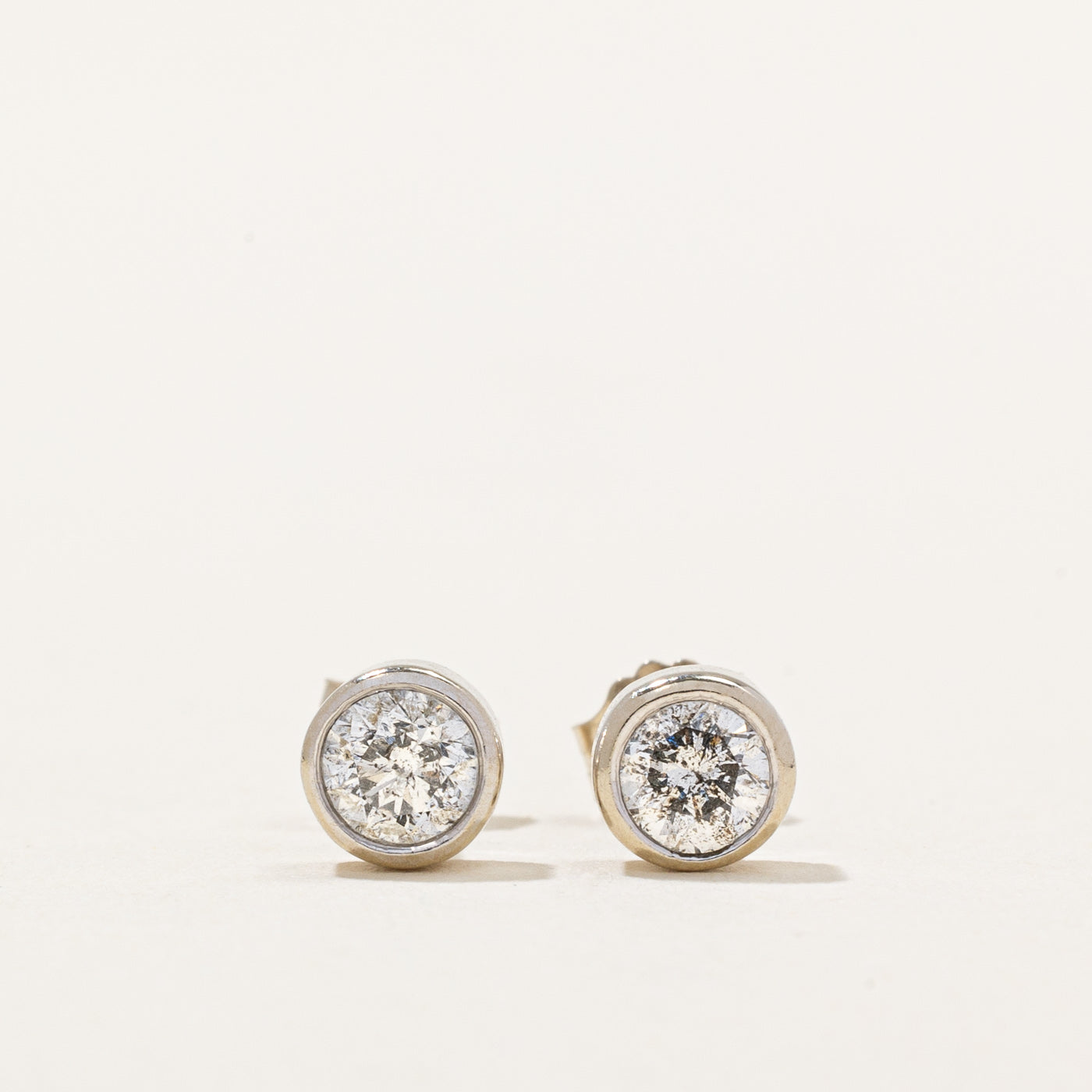 Bezel Set Diamond Stud Earrings | 0.55ctw |