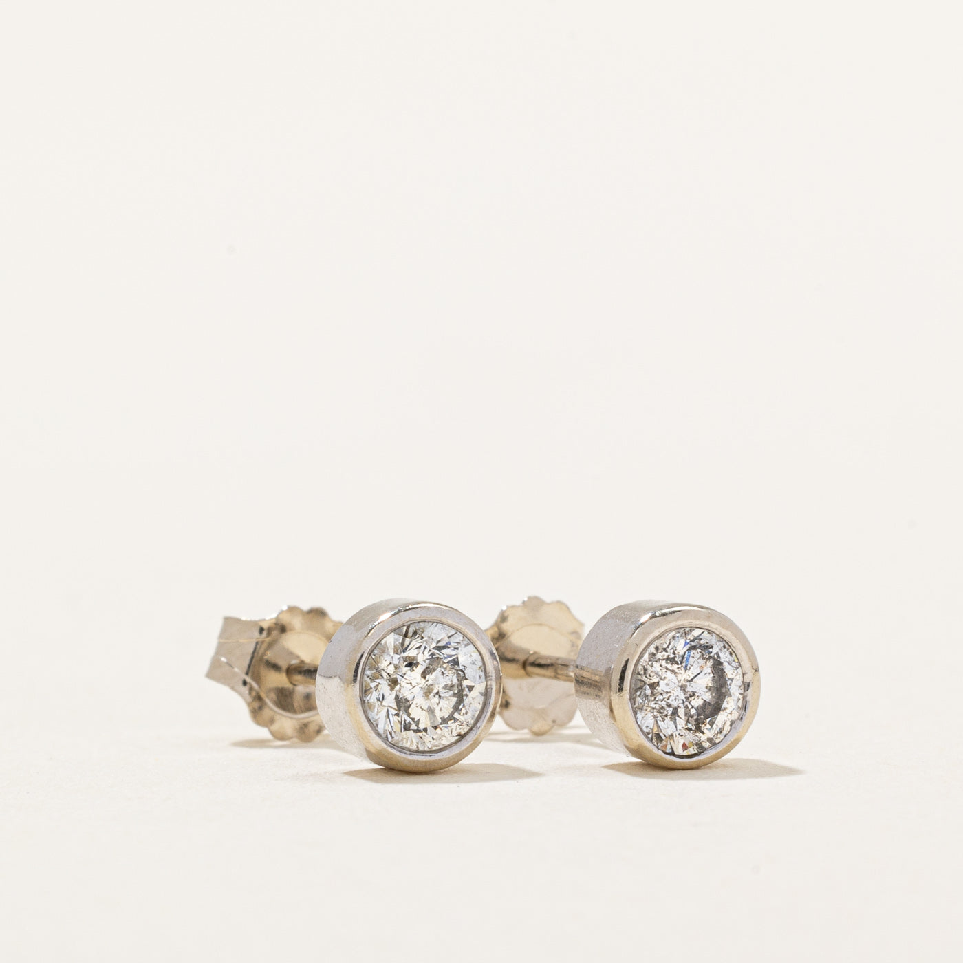 Bezel Set Diamond Stud Earrings | 0.55ctw |