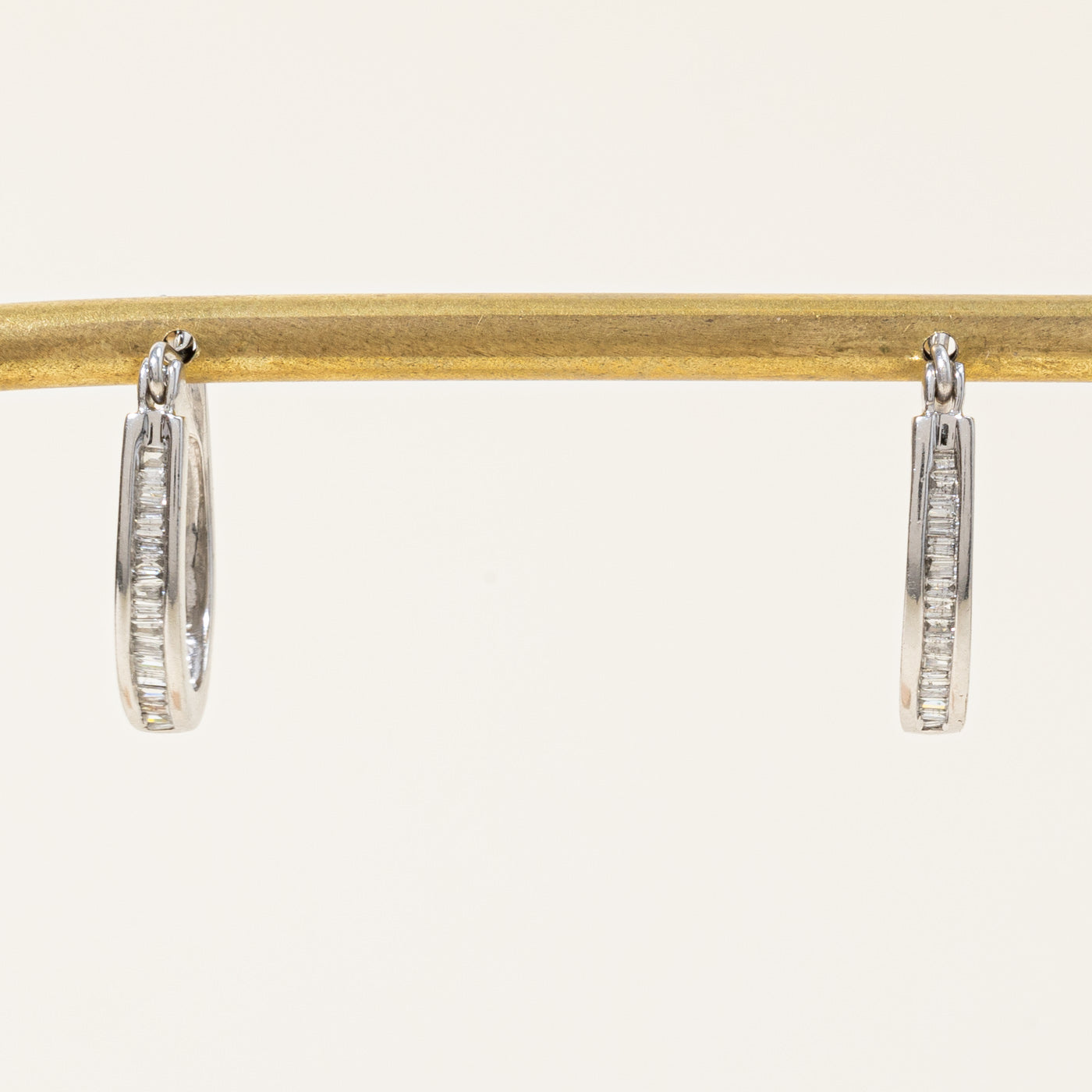 Diamond Oval Hoop Earrings | 0.22ctw |