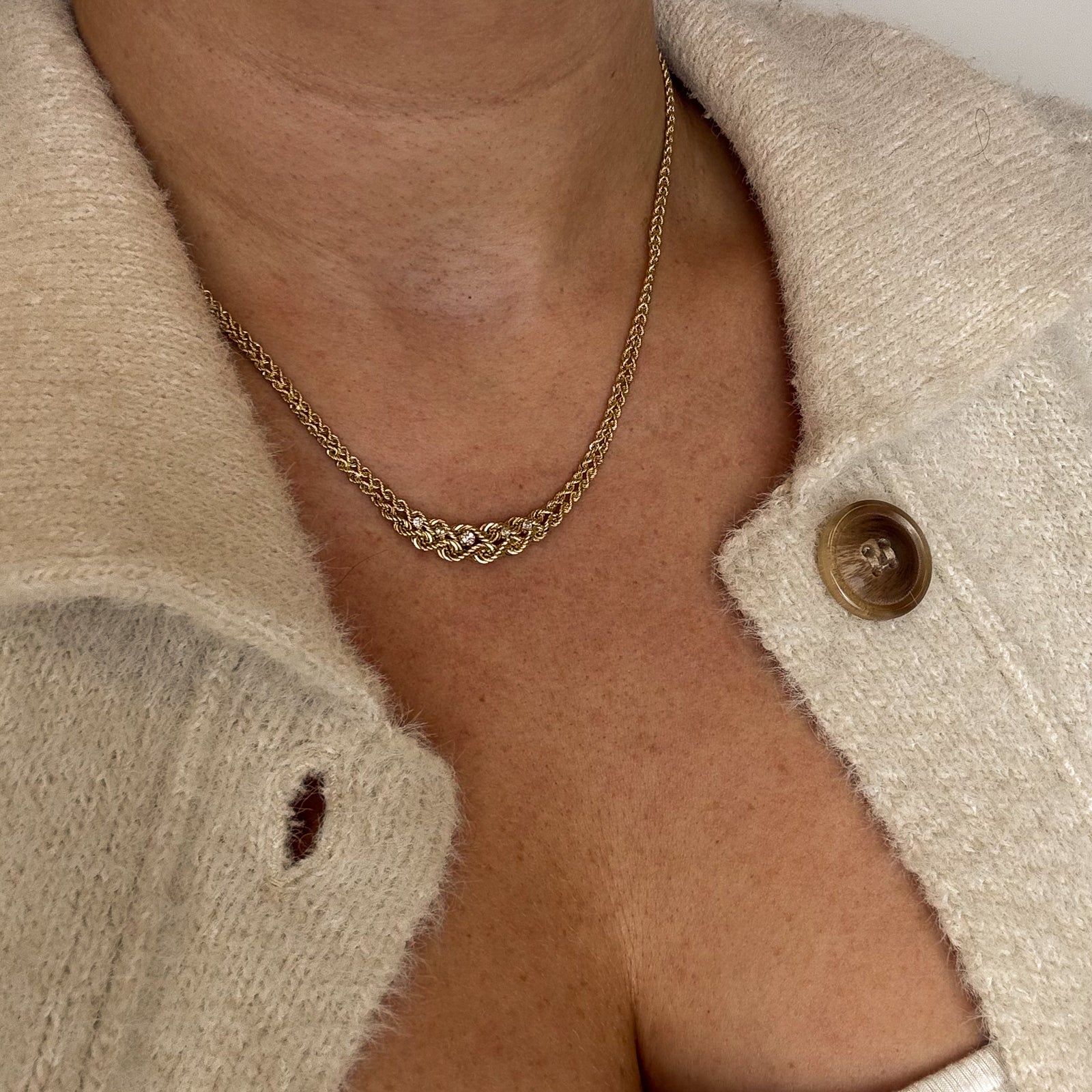 Diamond Woven Necklace | 0.11ctw | 16.5 |