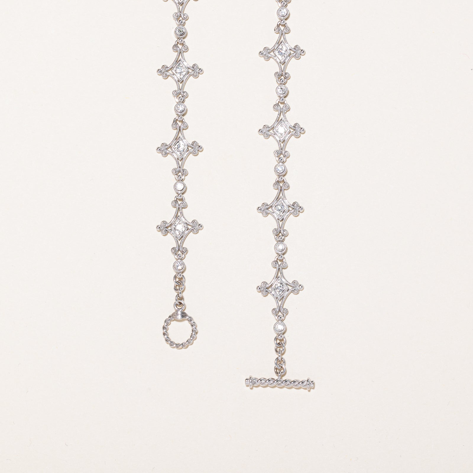 Ornate Diamond Necklace | 1.20ctw | 17" |