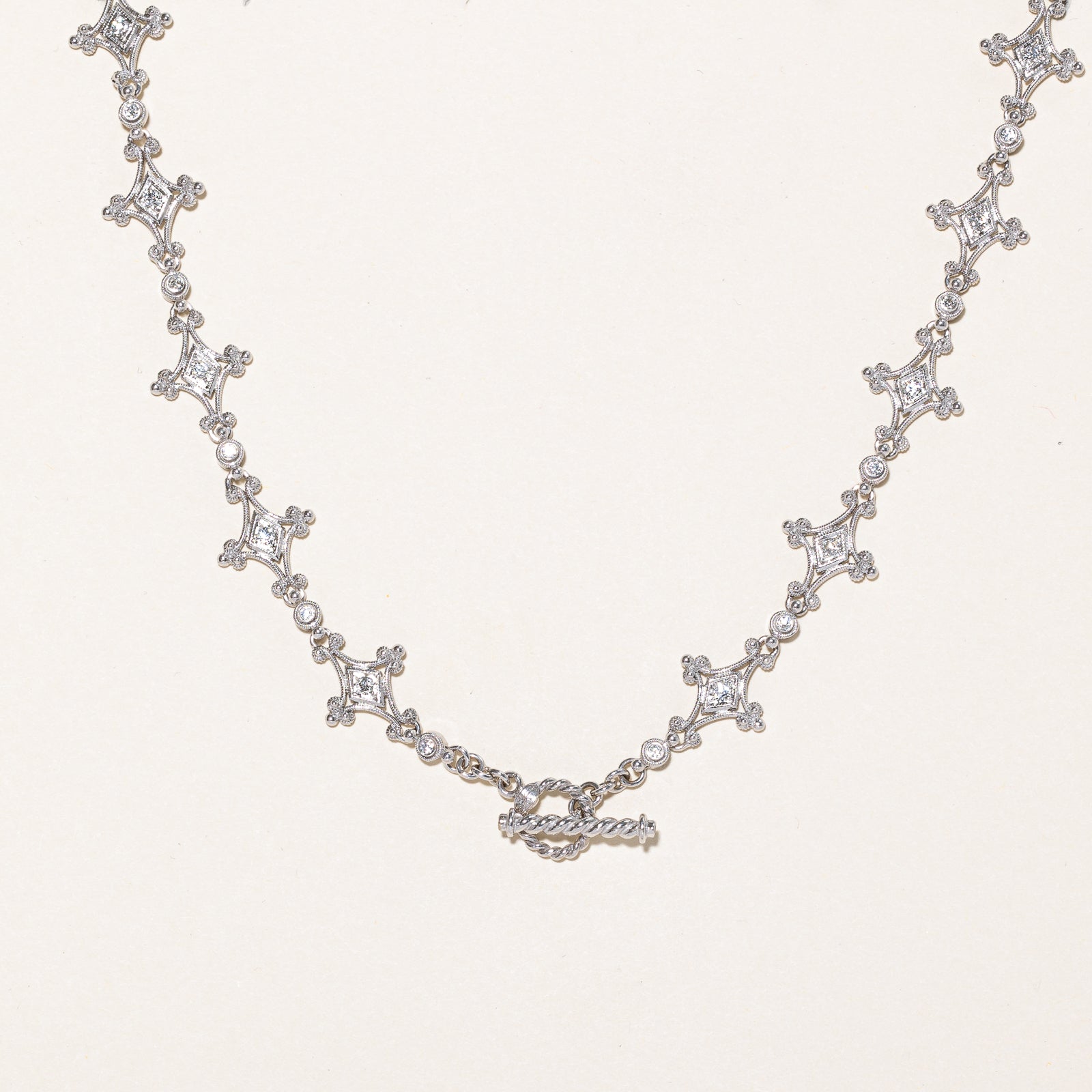 Ornate Diamond Necklace | 1.20ctw | 17" |
