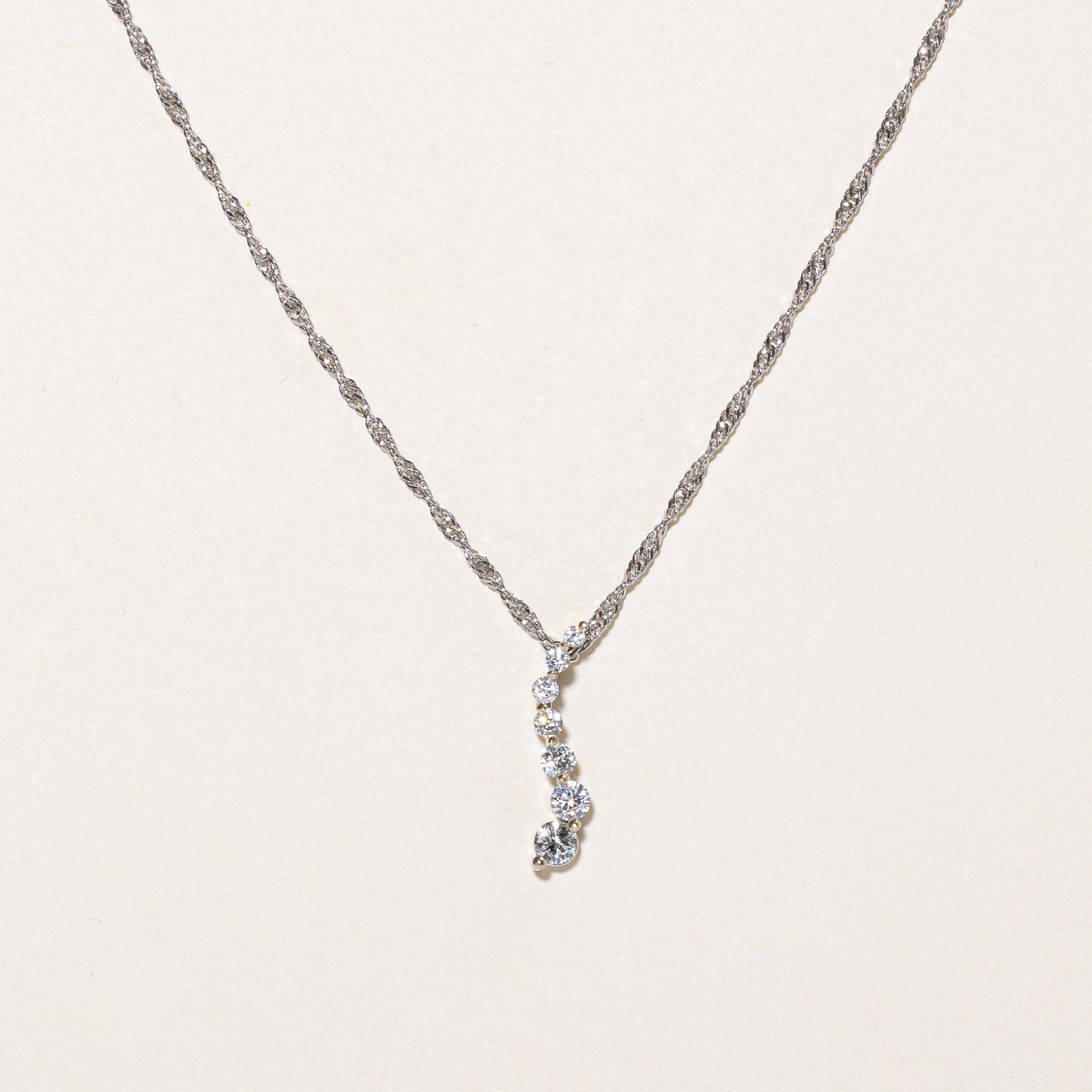 Diamond Drop Pendant & Necklace | 0.53ctw | 18" |