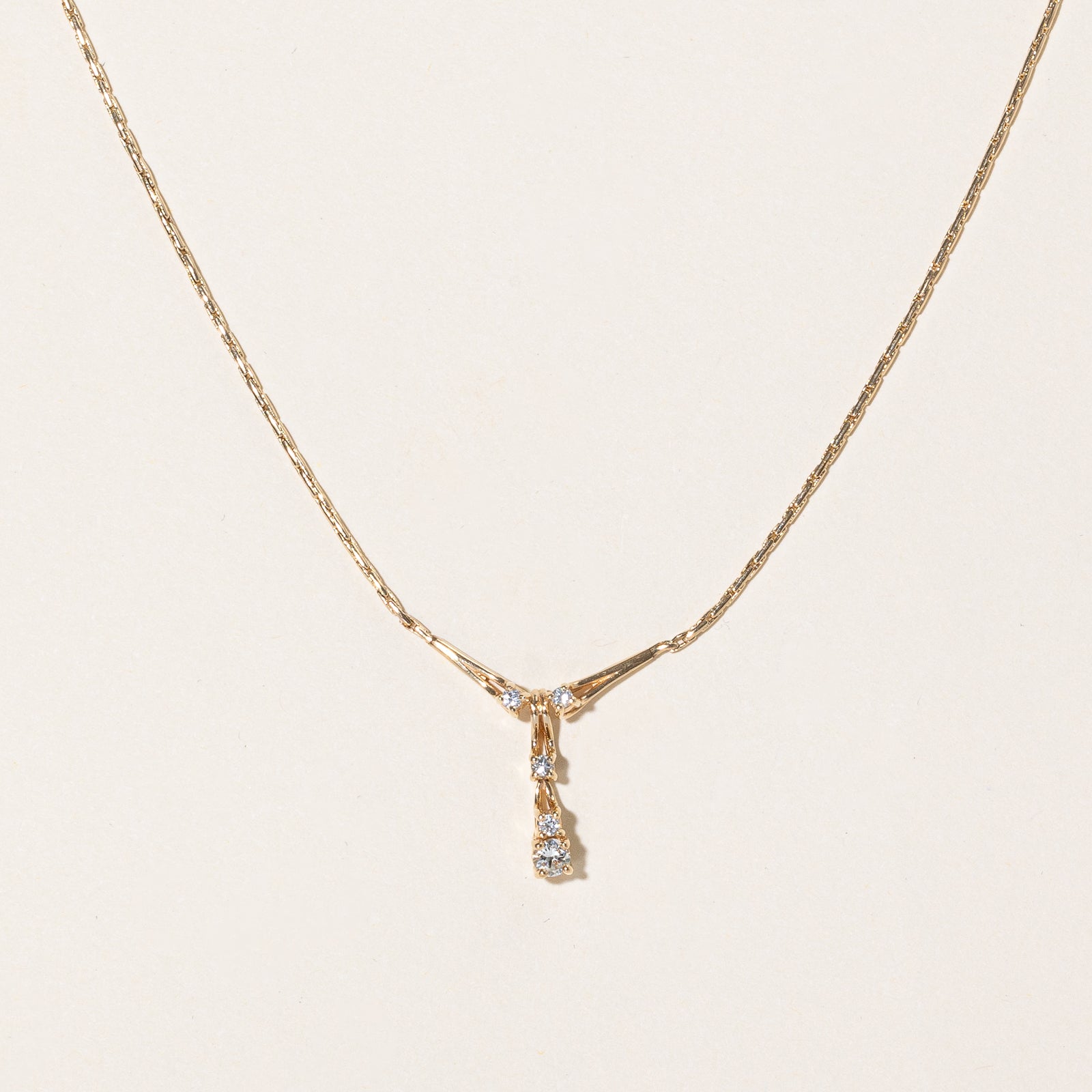 Diamond Drop Pendant Necklace | 0.23ctw | 17" |