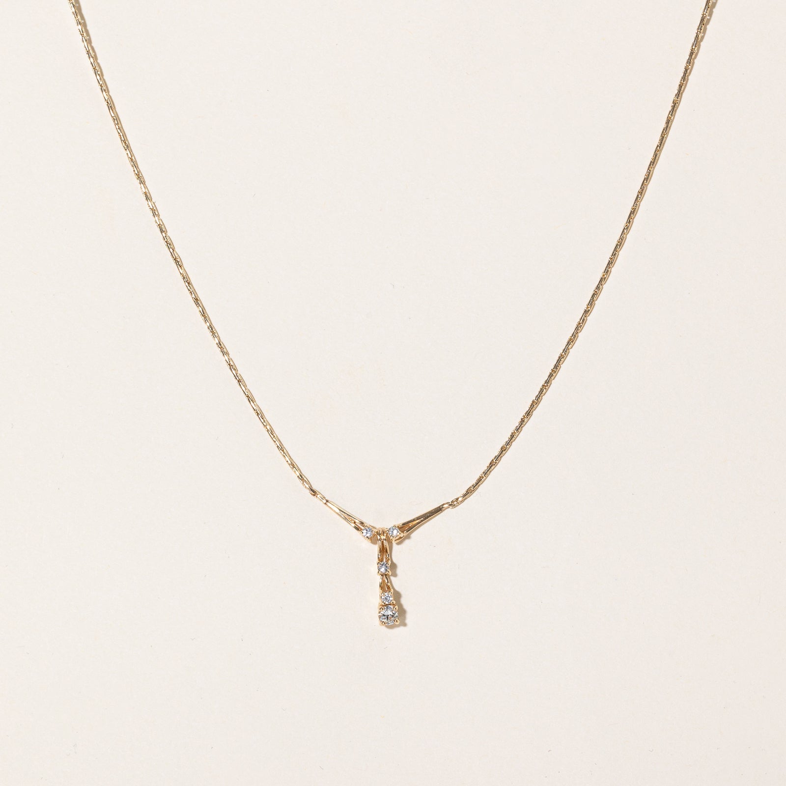 Diamond Drop Pendant Necklace | 0.23ctw | 17" |