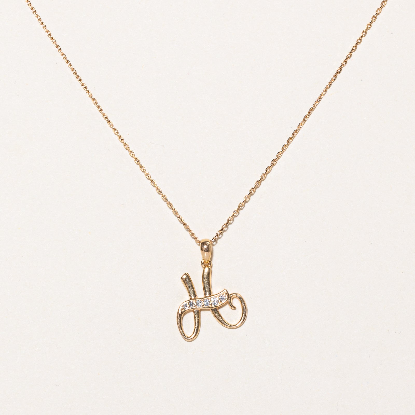 Diamond "H" Necklace | 0.10ctw | 18" |