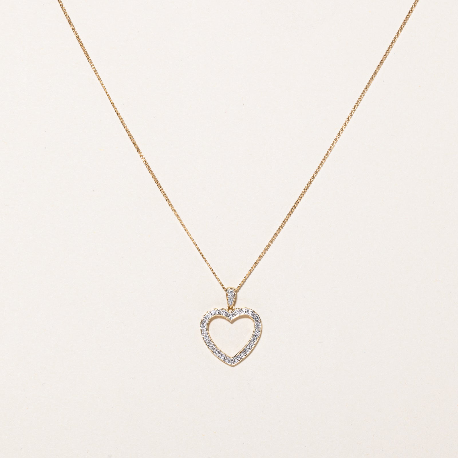 Collier Cœur Diamant | 0,17 ct | 45,7 cm |