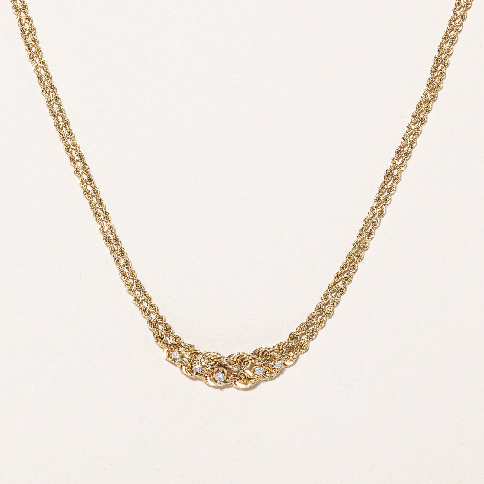 Diamond Woven Necklace | 0.11ctw | 16.5 |