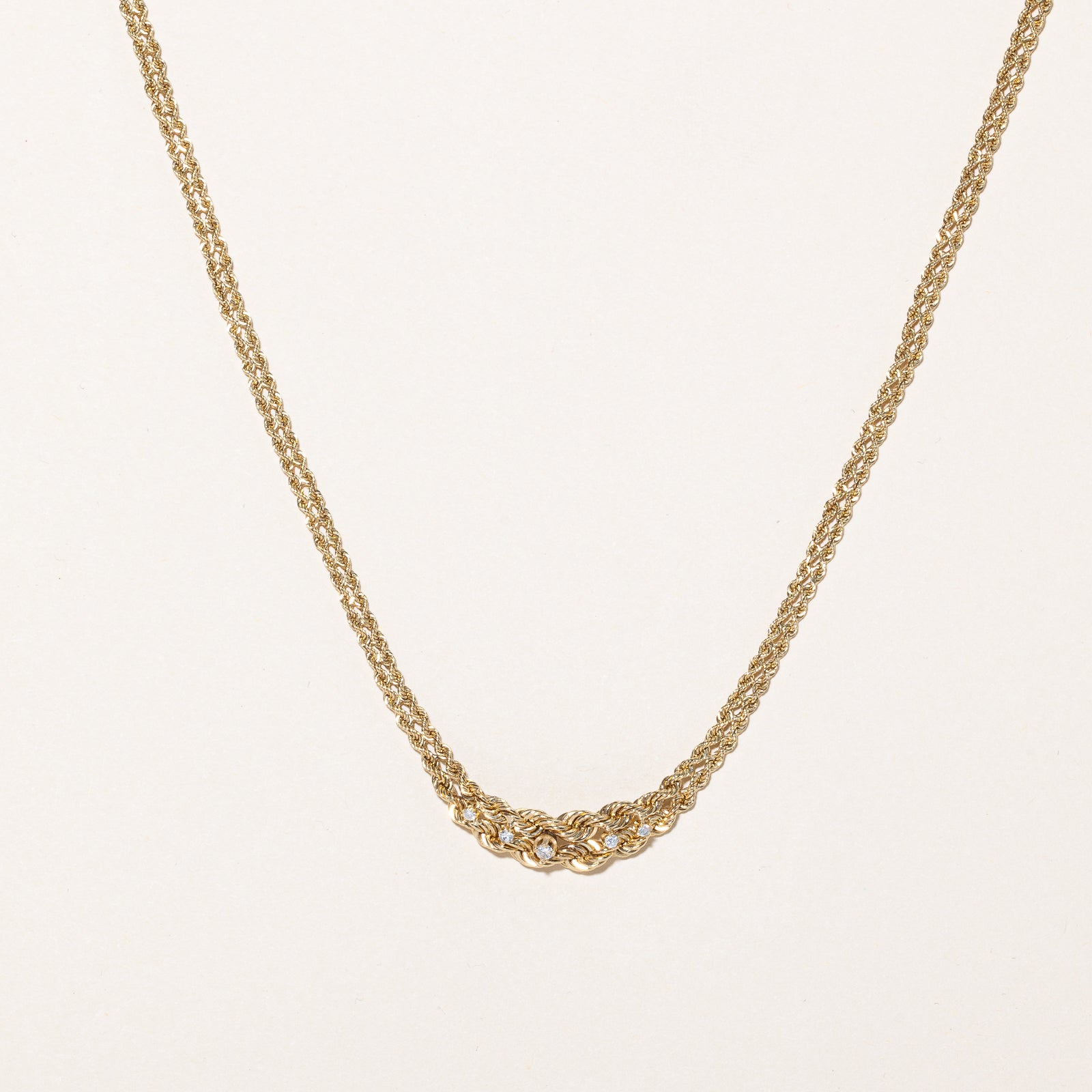 Diamond Woven Necklace | 0.11ctw | 16.5 |