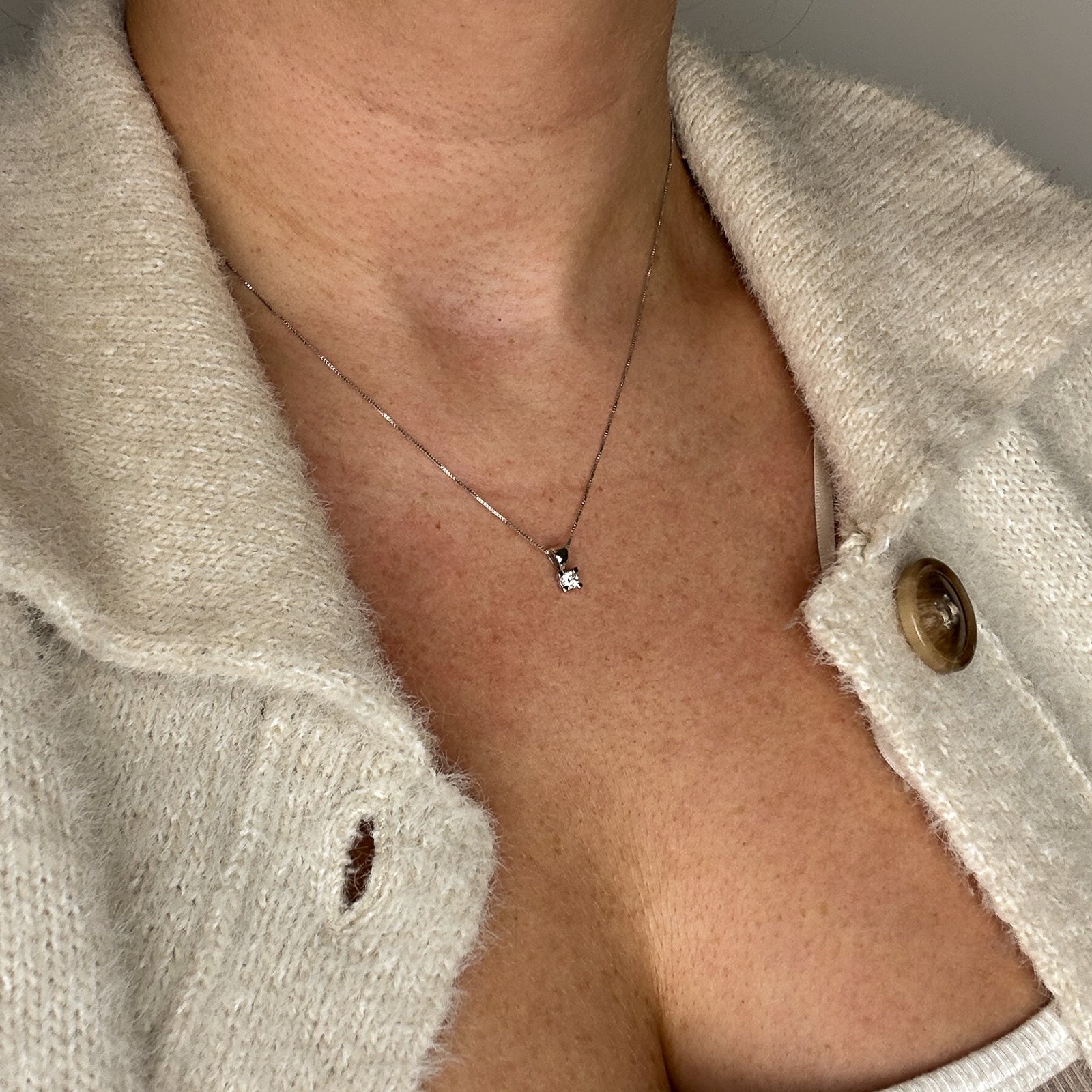 Diamond Pendant & Necklace | 0.14ct | 15" |