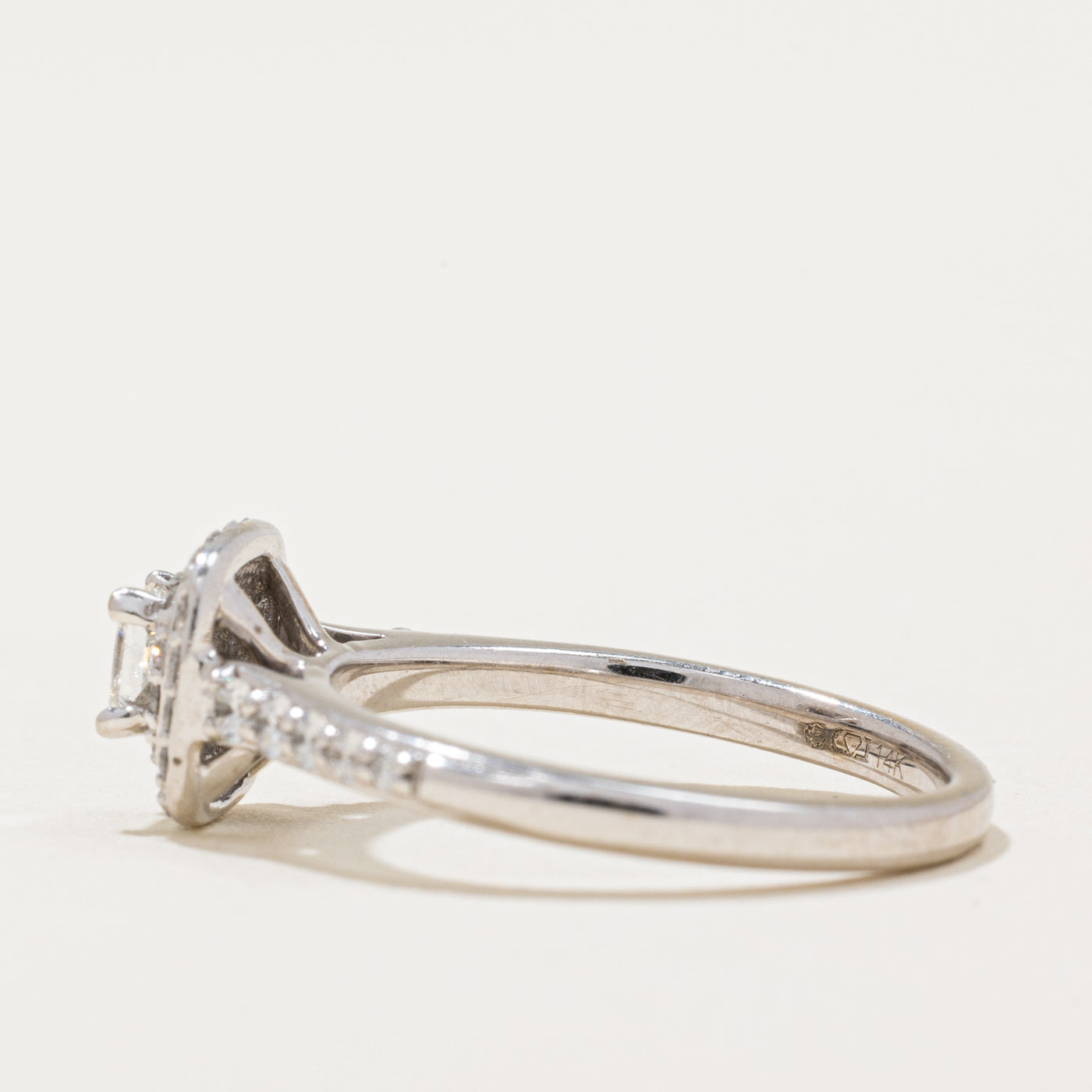 Diamond Halo Engagement Ring | 0.49ctw | SZ 5.25 |