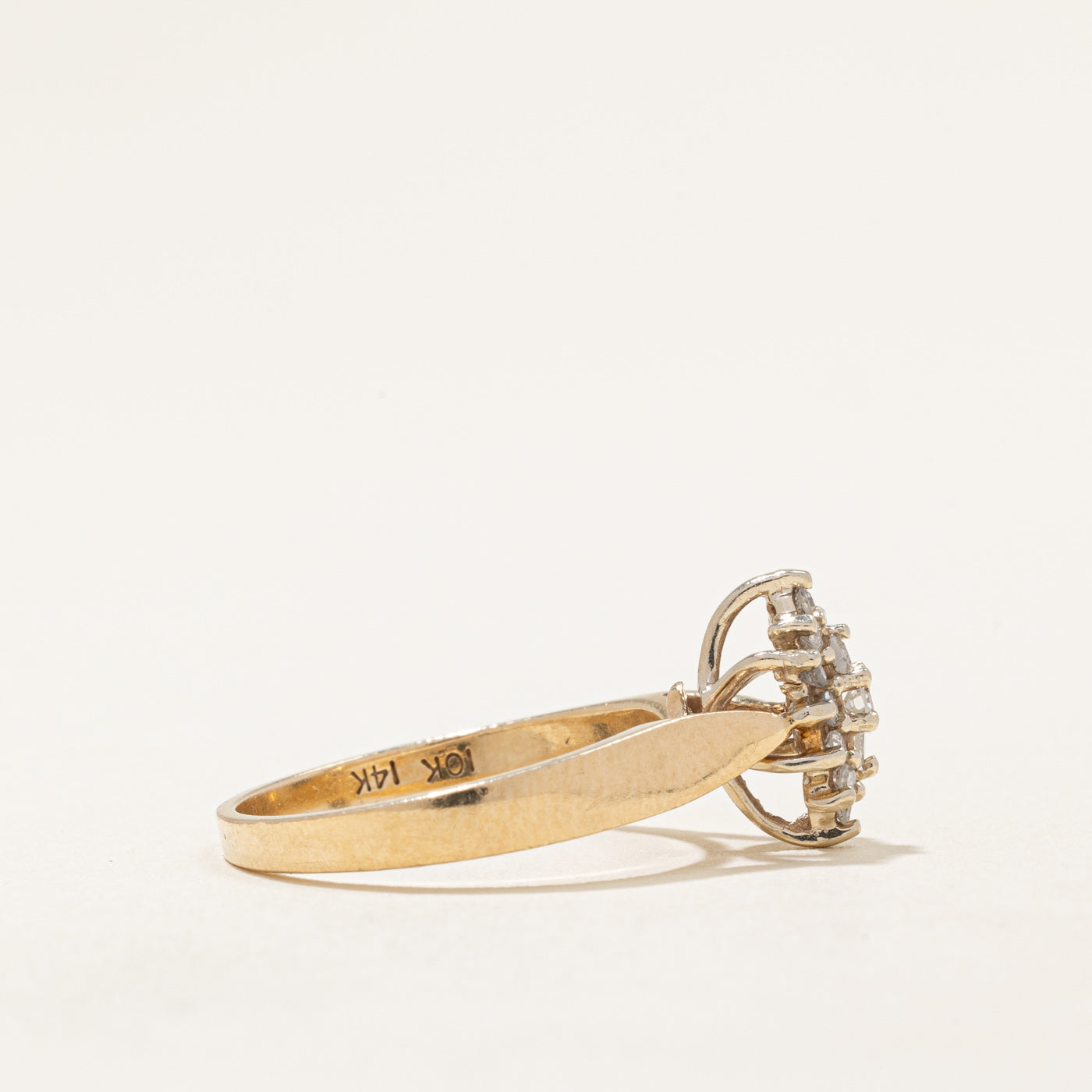 High Set Diamond Cocktail Ring | 0.20ctw | SZ 5.75 |