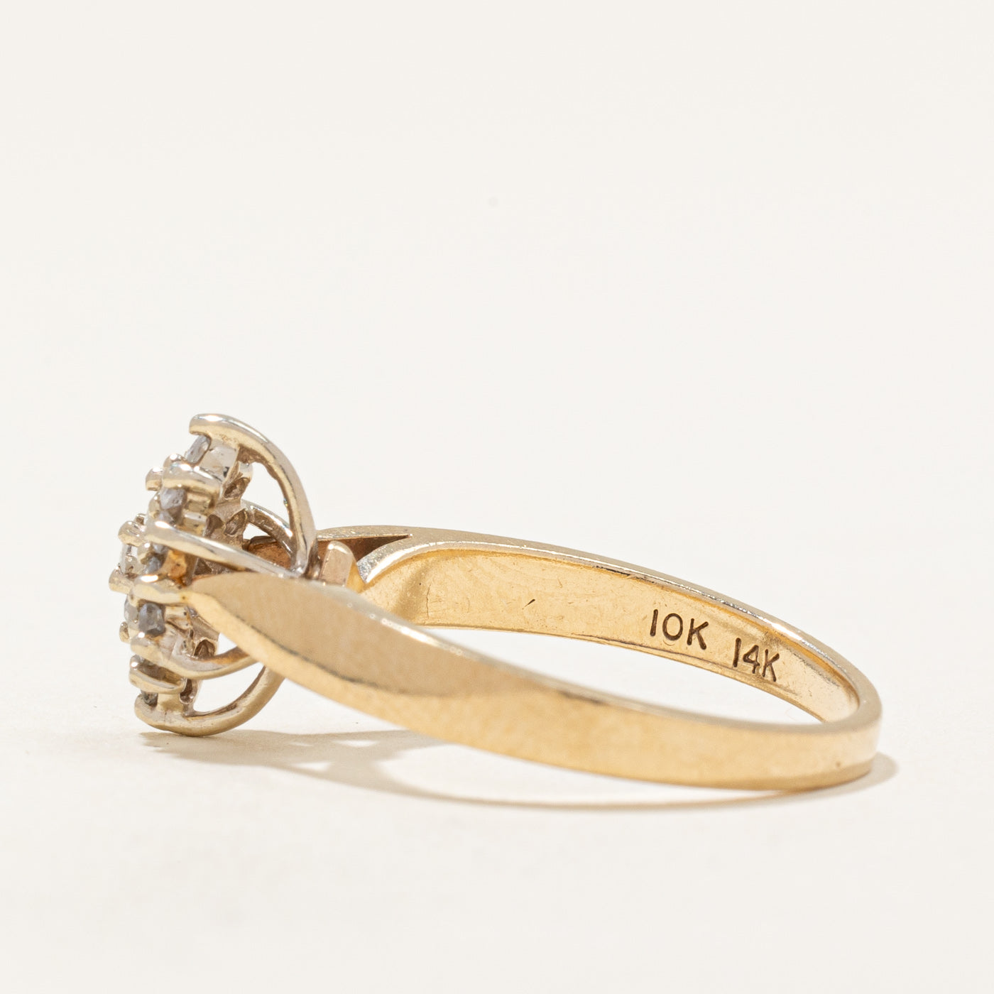 High Set Diamond Cocktail Ring | 0.20ctw | SZ 5.75 |