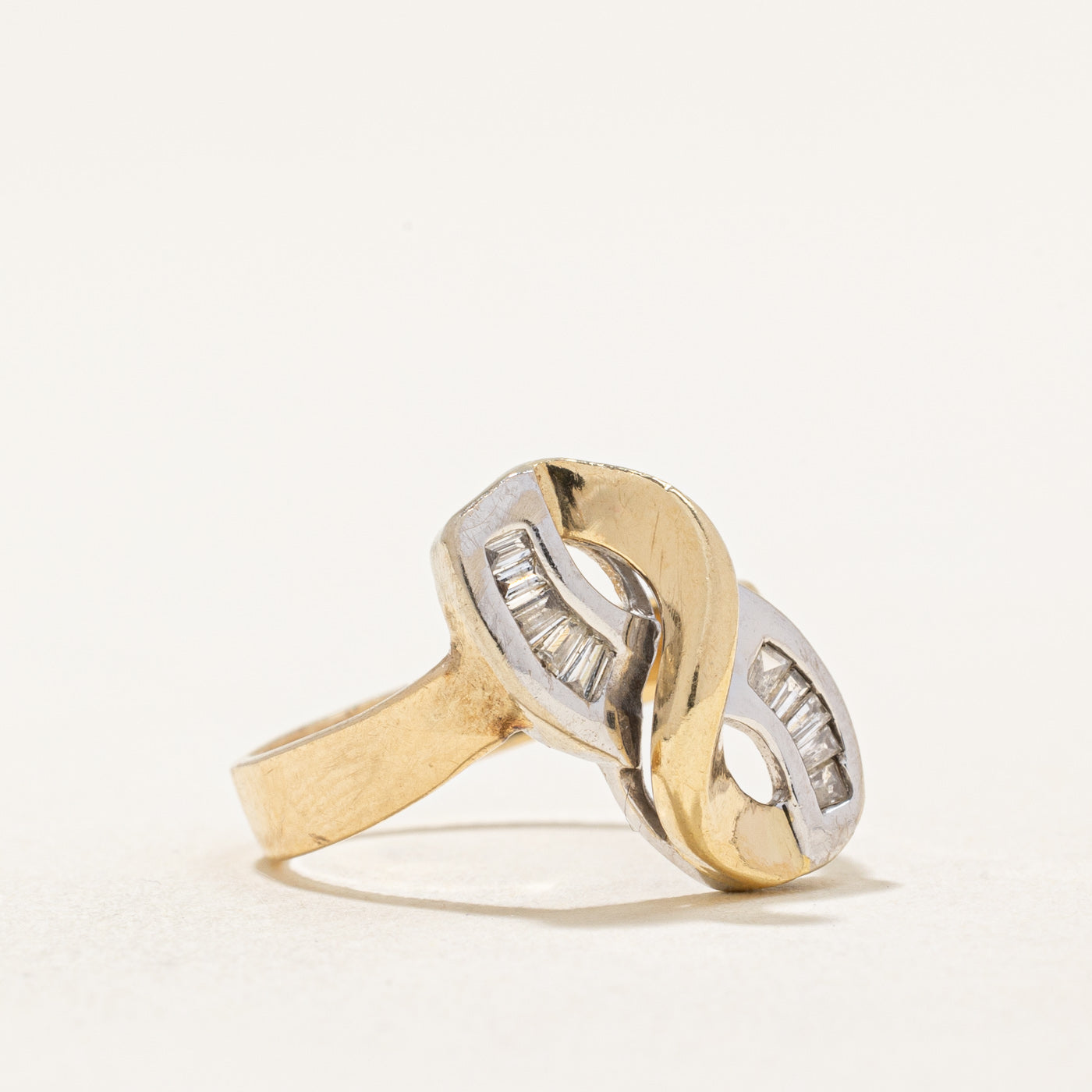 Baguette Cut Diamond Ring | 0.10ctw | SZ 3.5 |