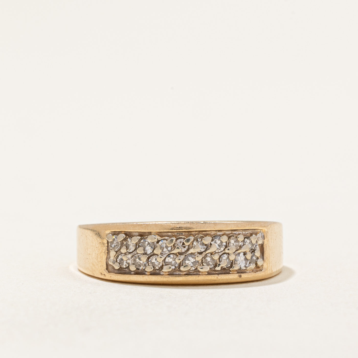 Pave Set Diamond Ring | 0.21ctw | SZ 7 |