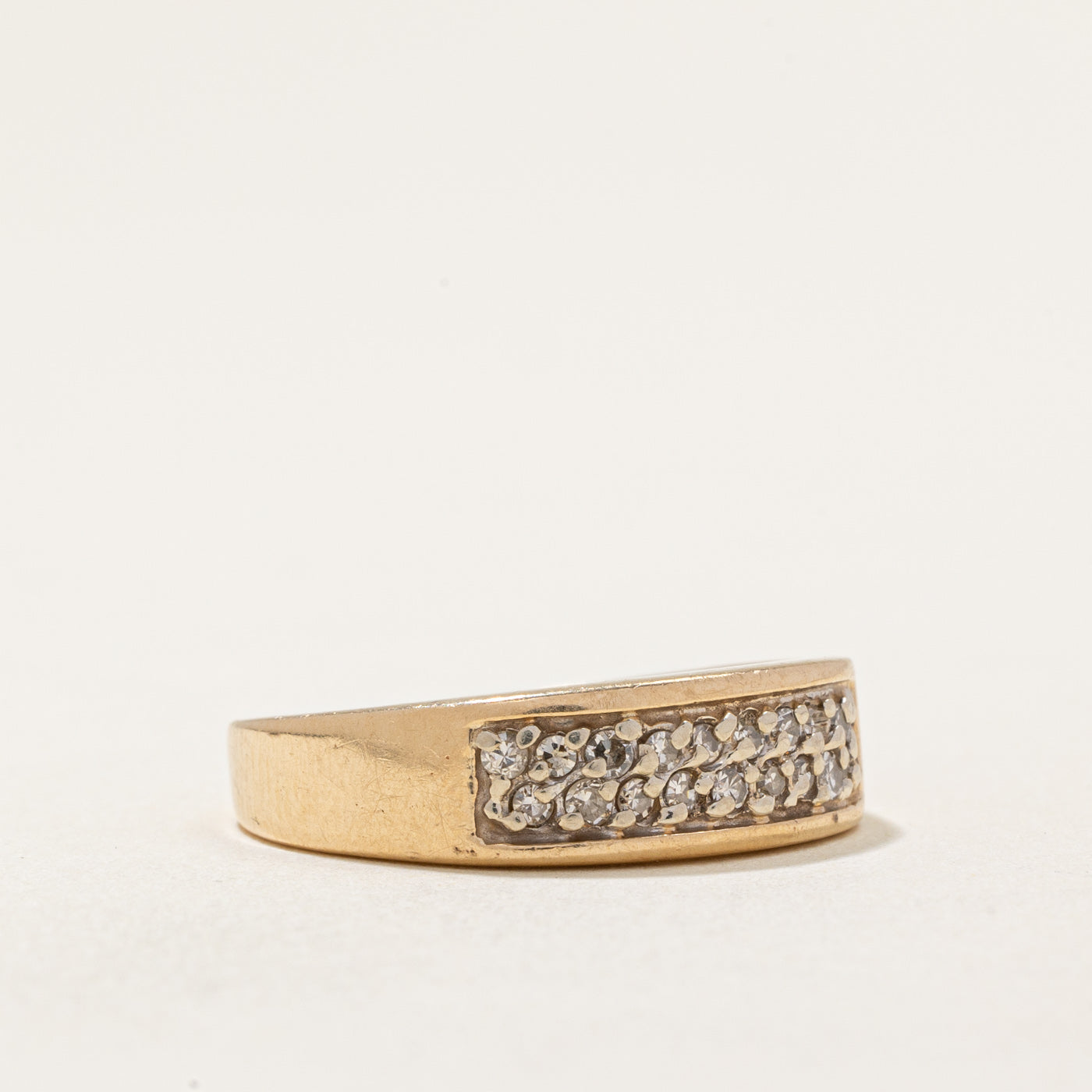 Pave Set Diamond Ring | 0.21ctw | SZ 7 |