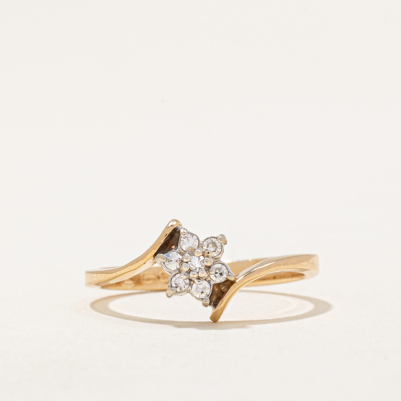 Diamond Bypass Ring | 0.09ctw | SZ 6 |