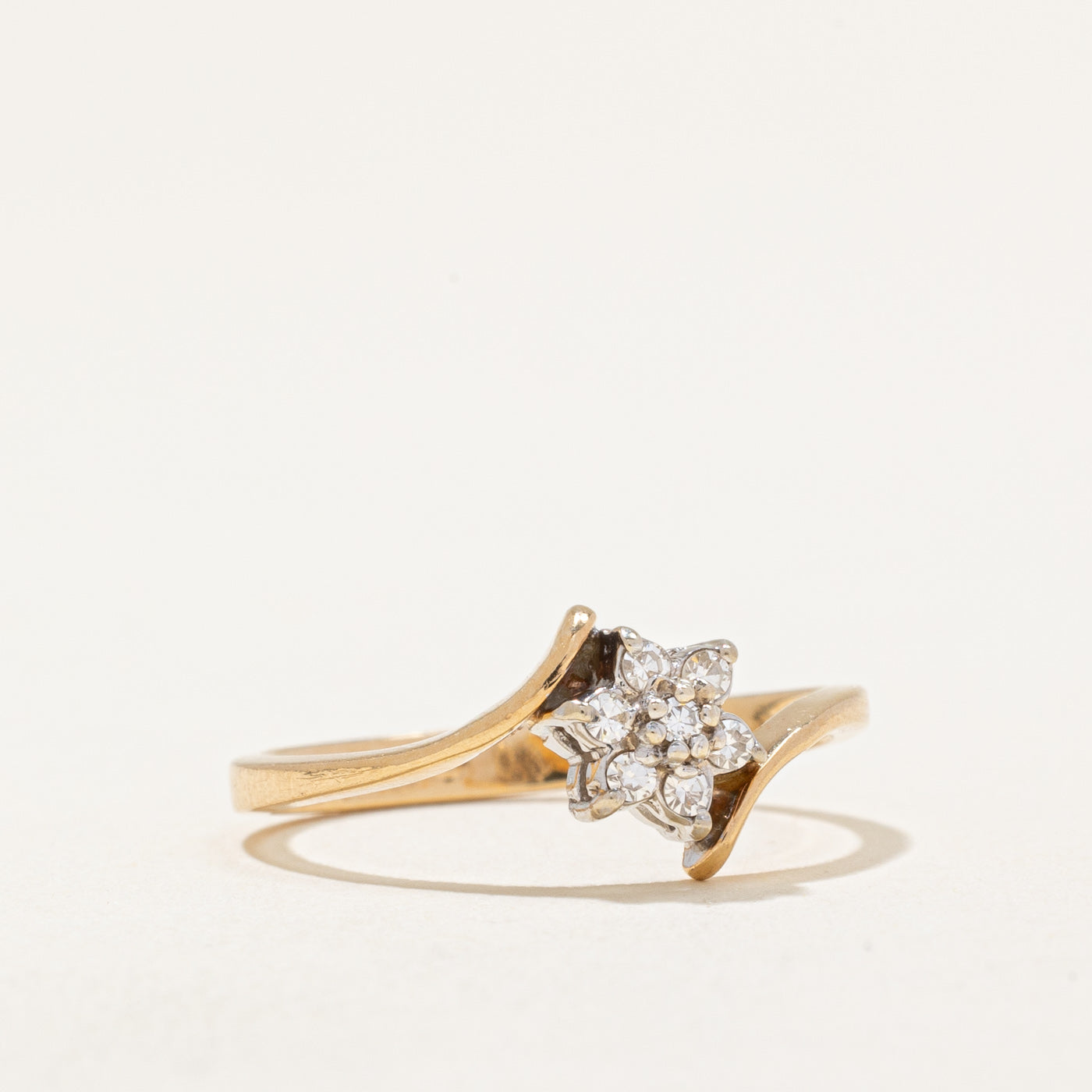 Diamond Bypass Ring | 0.09ctw | SZ 6 |