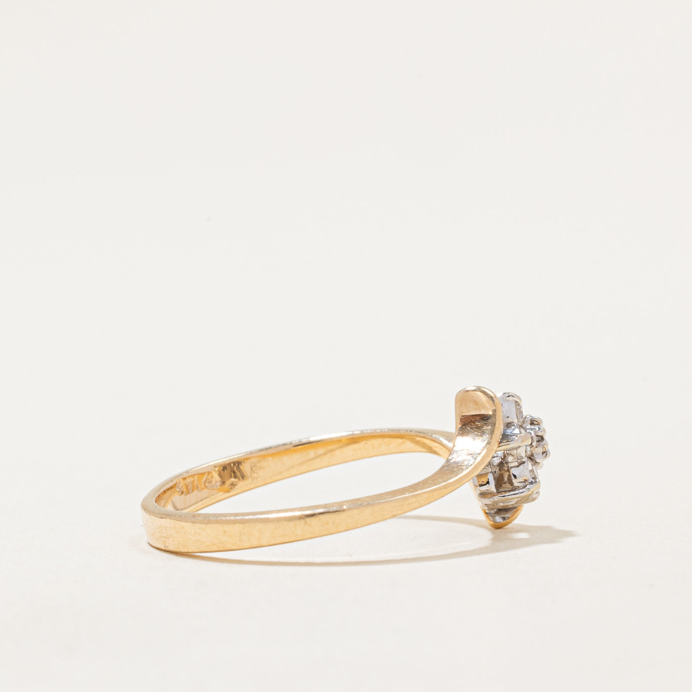 Diamond Bypass Ring | 0.09ctw | SZ 6 |