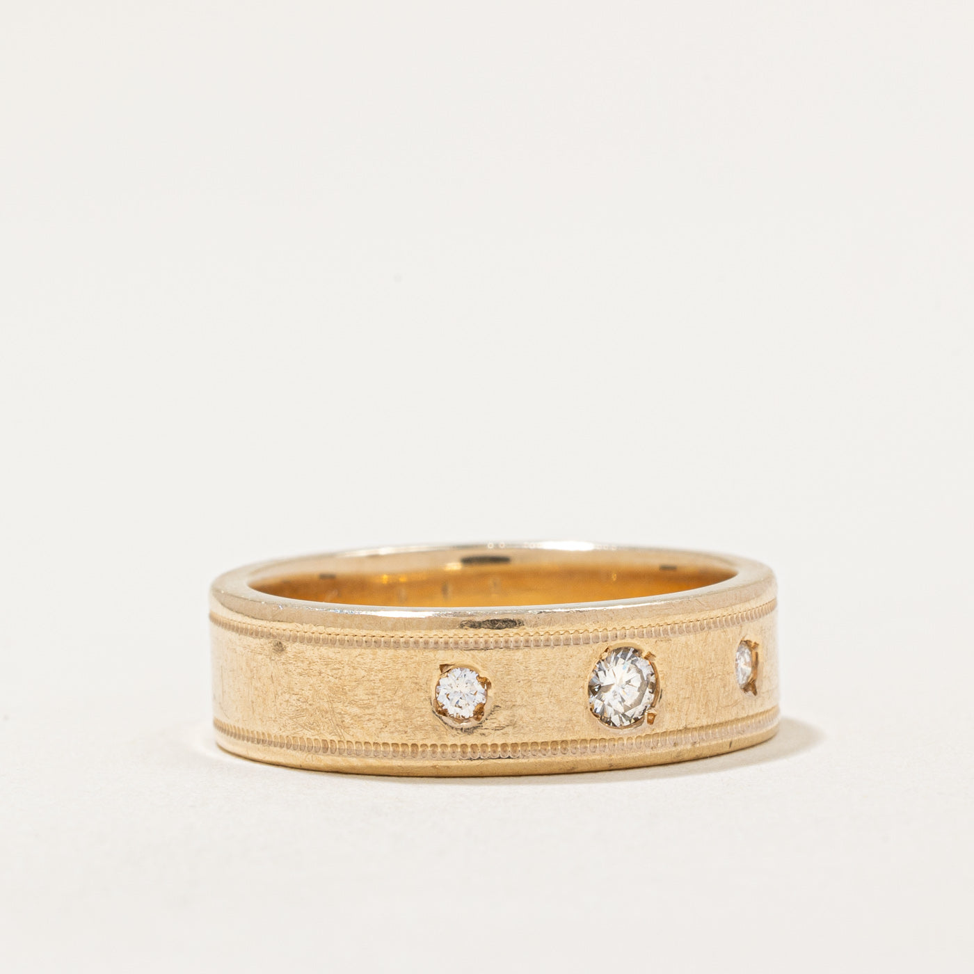 Flush Set Diamond Band | 0.14ctw | SZ 7.25 |