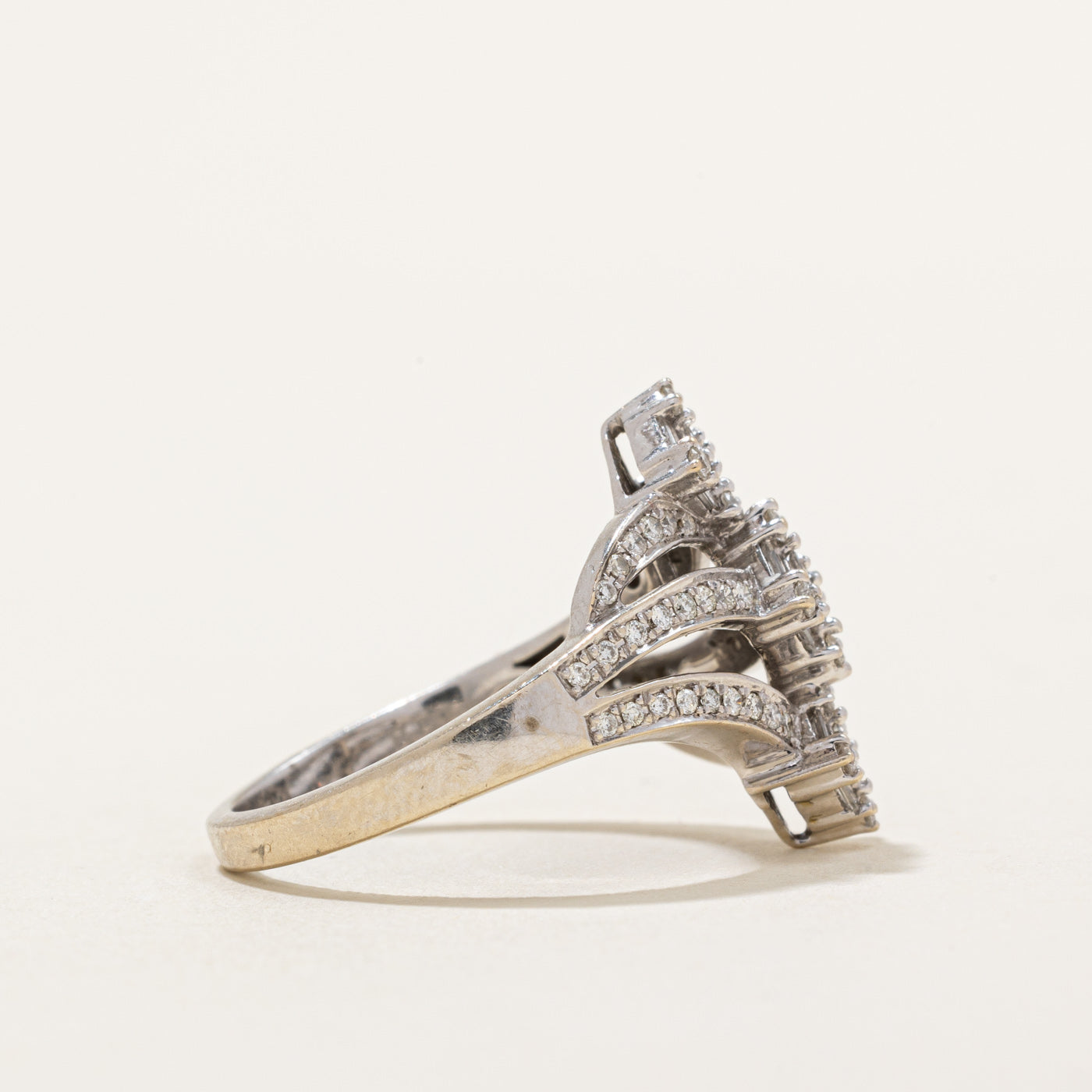 Diamond Waterfall Ring | 0.44ctw | SZ 6.75 |