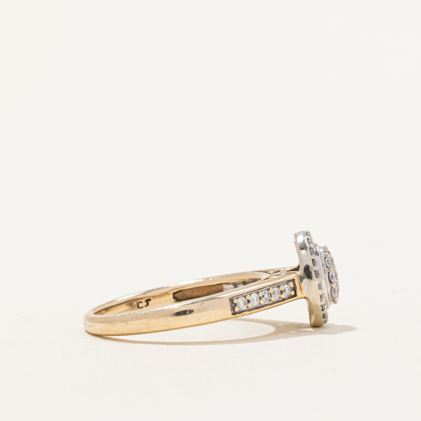 Pave Set Diamond Ring | 0.25ctw | SZ 5.5 |