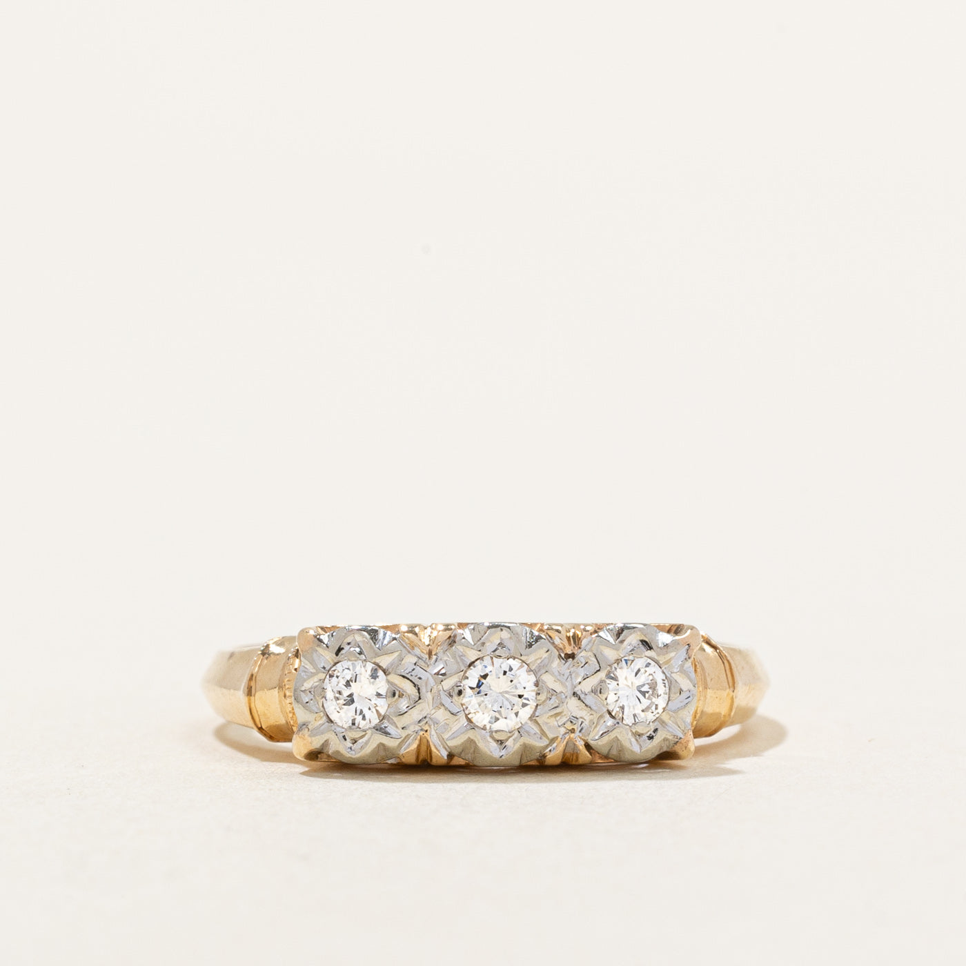 Three Stone Diamond Ring | 0.14ctw | SZ 6 |