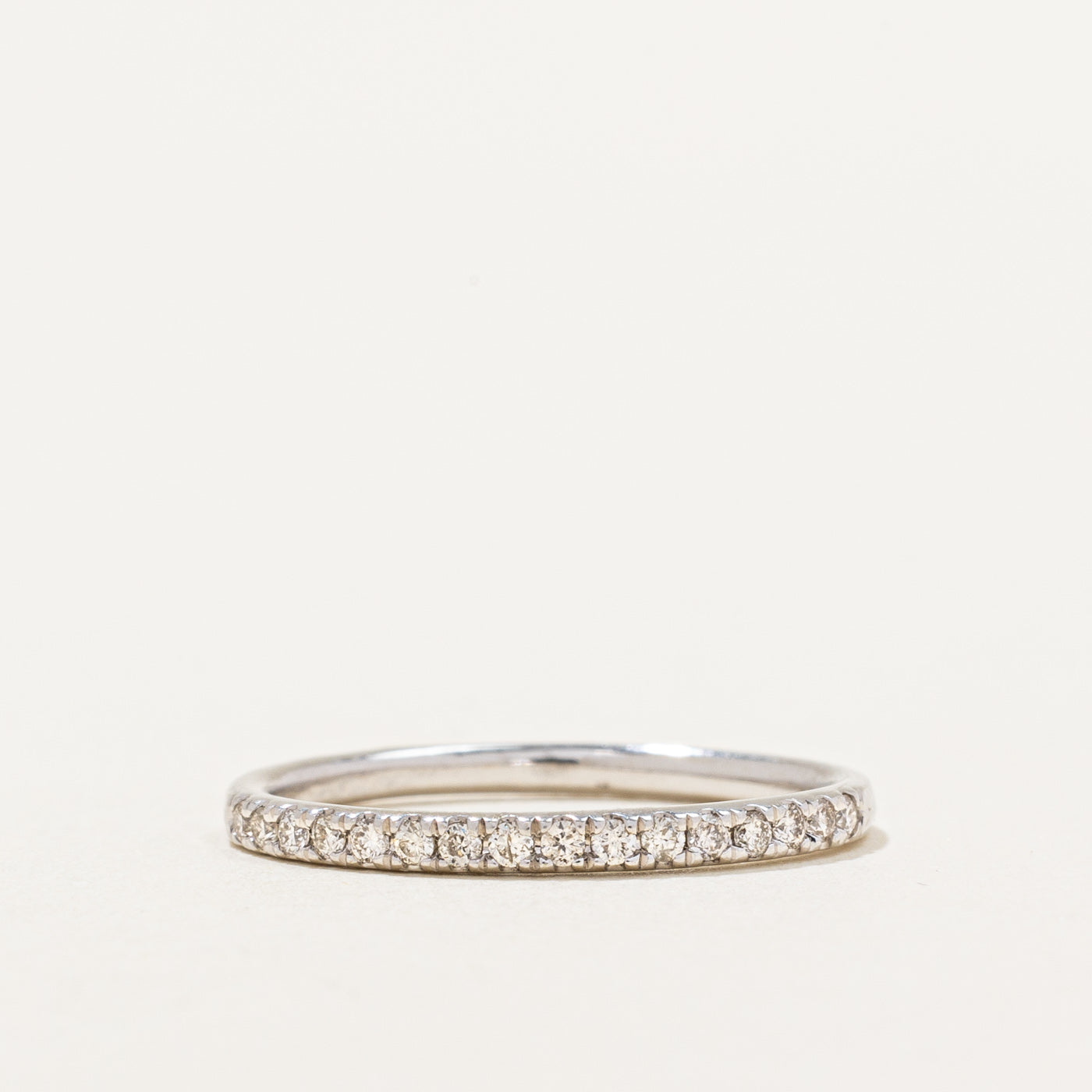Alliance demi-éternité en diamants | 0,14 ct | Taille 5,25 |