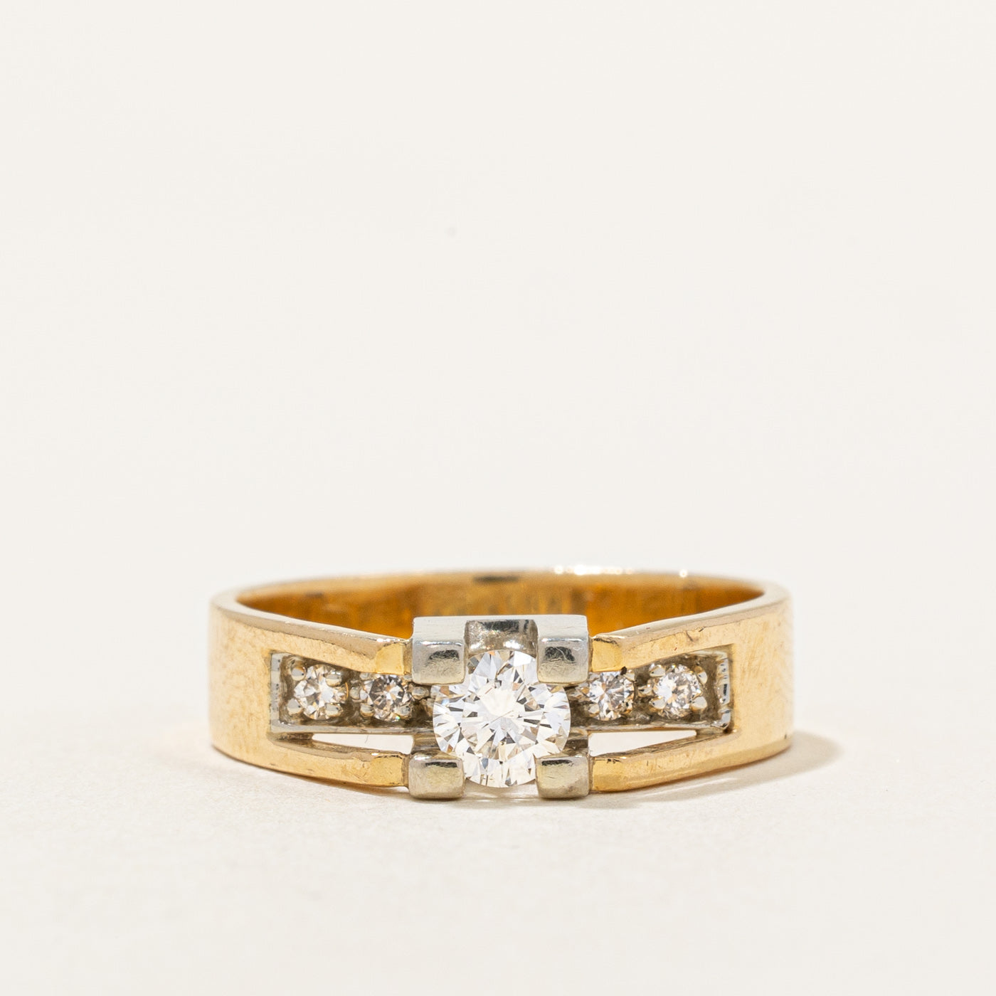 High & Tension Set Diamond Ring | 0.39ctw | SZ 5.25 |