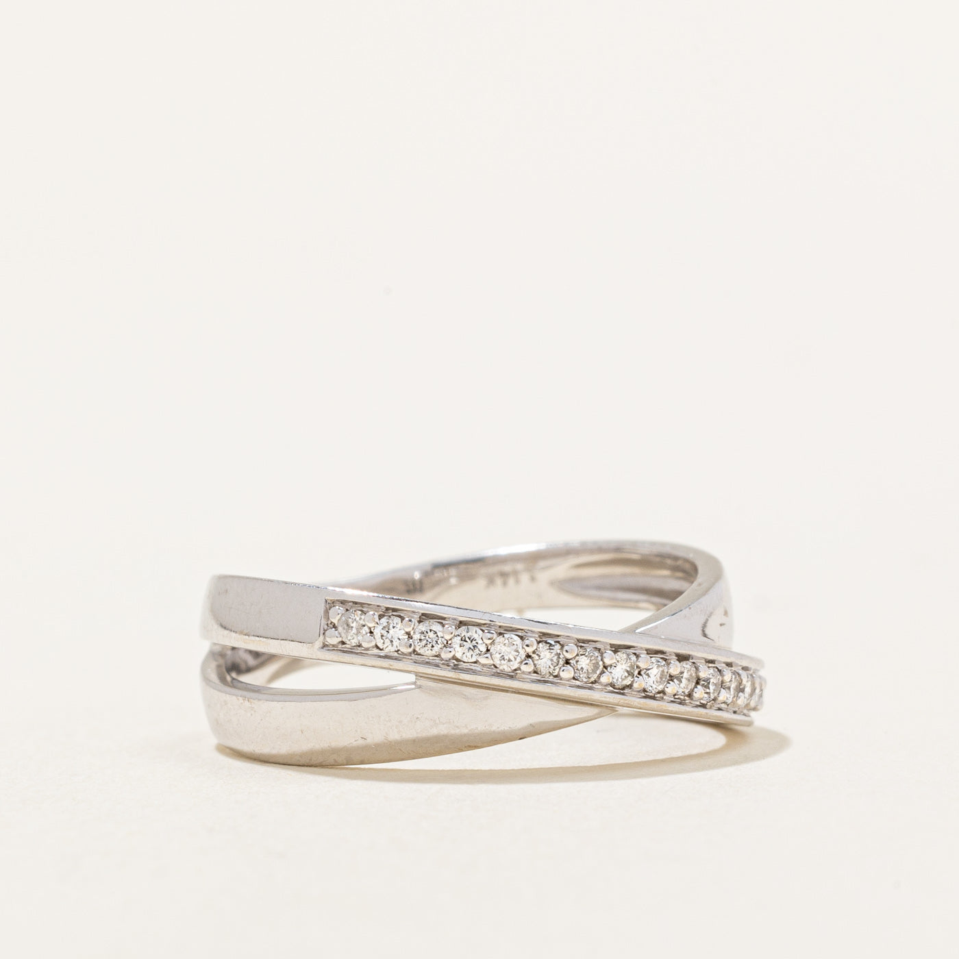 Diamond Crossover Ring | 0.12ctw | SZ 6 |