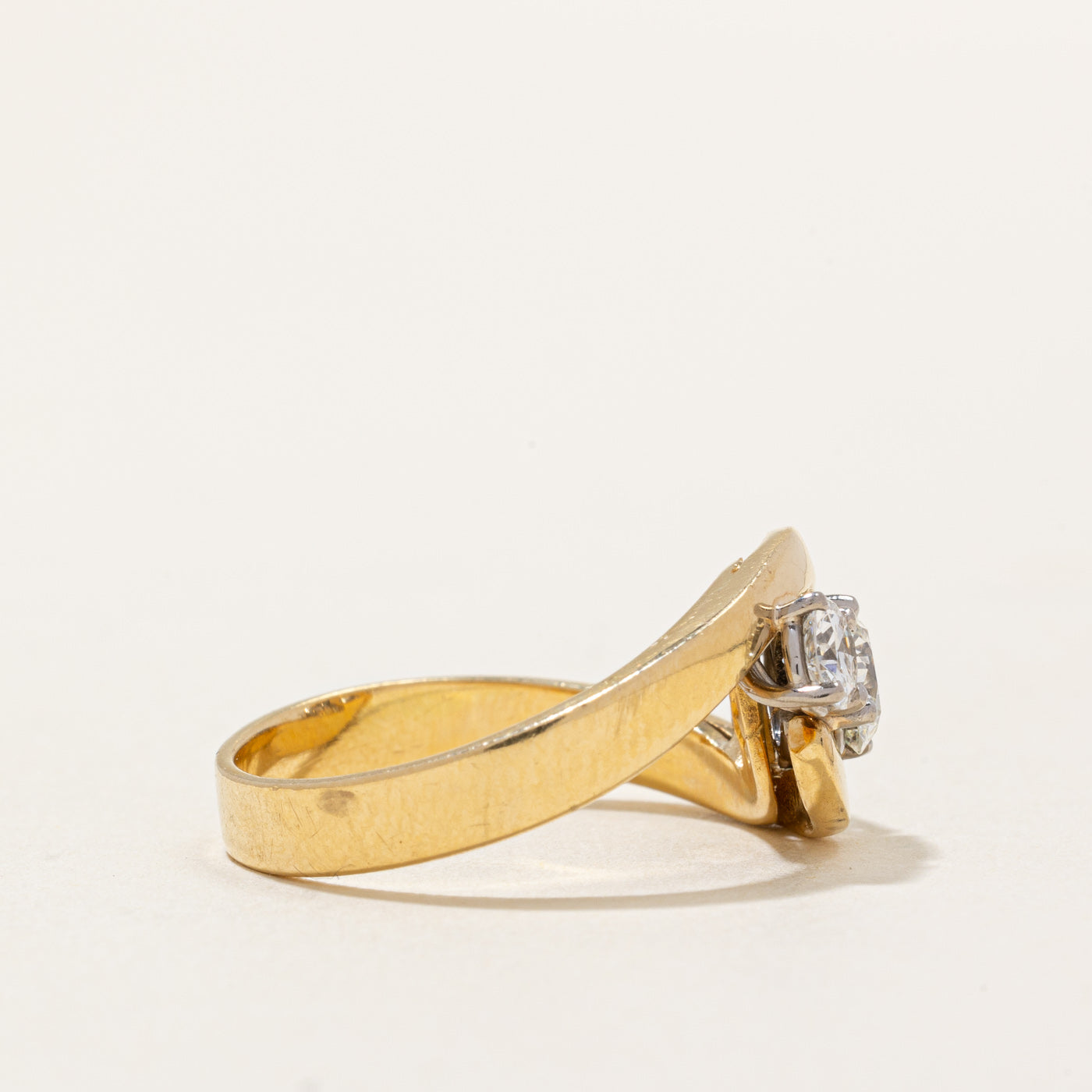 Bague cascade à trois diamants | 1,00 ct au total | Taille 6,25 |