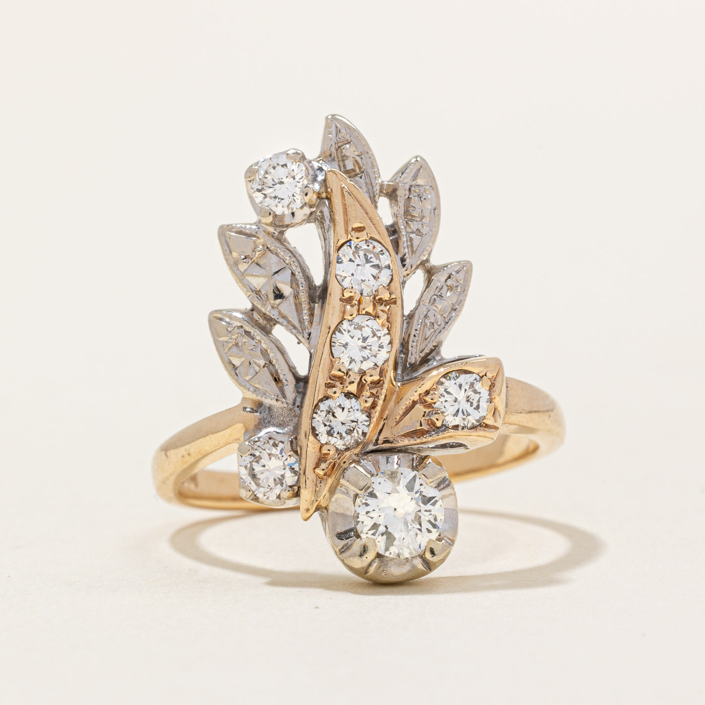 Diamond Cocktail Ring | 0.72ctw | SZ 7.5 |