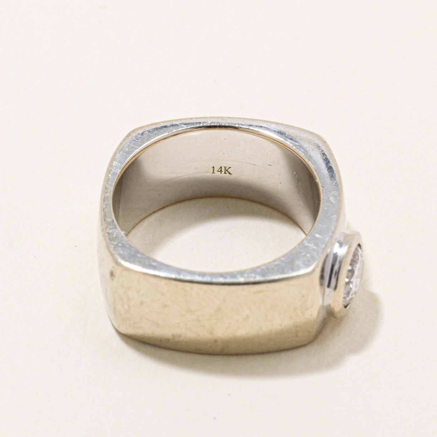 Bezel Set Diamond Ring | 0.35ct | SZ 2.75 |